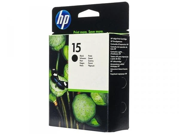 Hewlett Packard (HP) HP 15 Juodas rašalo kasetė, 495 puslapiai, skirta HP DeskJet 810, 840, 843c, Photosmart Color 750, 950, Officejet V40