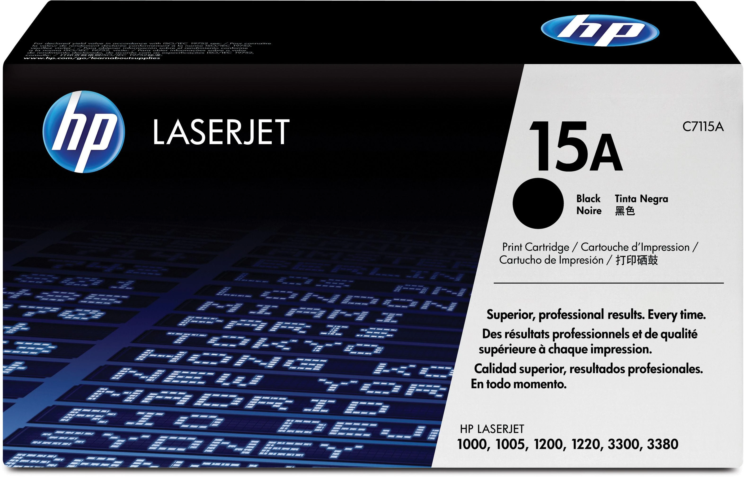 Hewlett Packard (HP) Dažomieji milteliai HP C7115A, JUODA