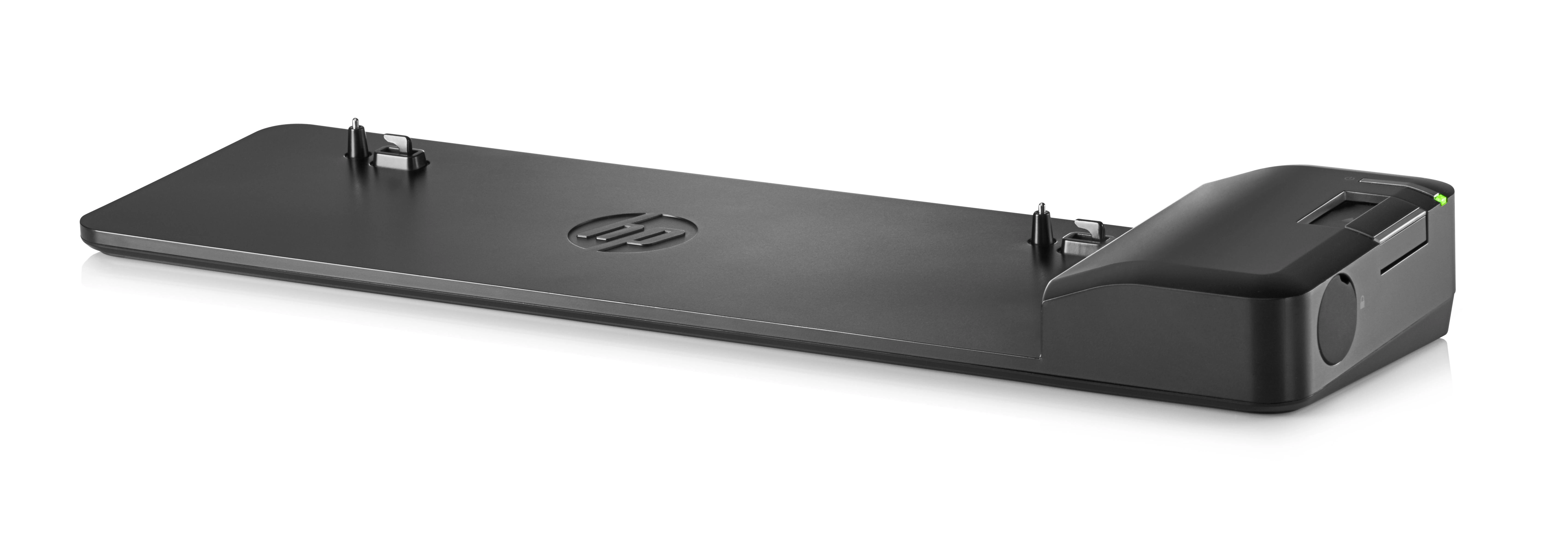 Hewlett Packard (HP) „HP UltraSlim“ prijungimo stotis 65 W – 4 x USB 3.0, 2 x DisplayPort 1.2, 1 x VGA, 1 x RJ-45, 1 x Linijinis įvestis, 1 x Linijinis išvestis