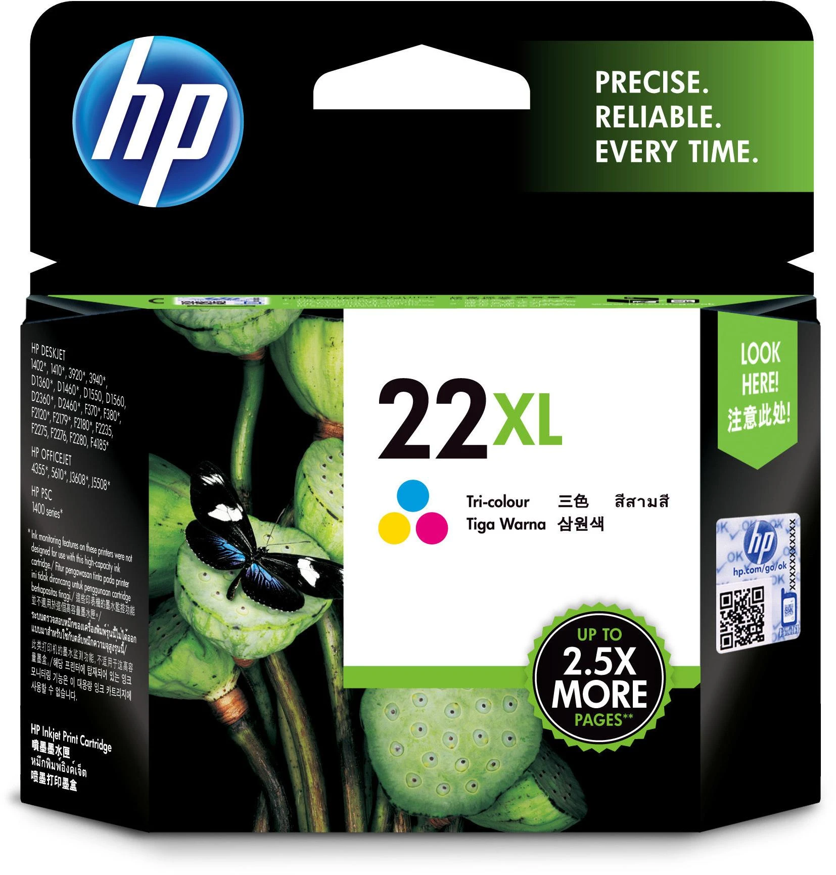 Hewlett Packard (HP) Patrone HP Nr. 22XL Tricolor C9352CE 11ml rašalo kasetė