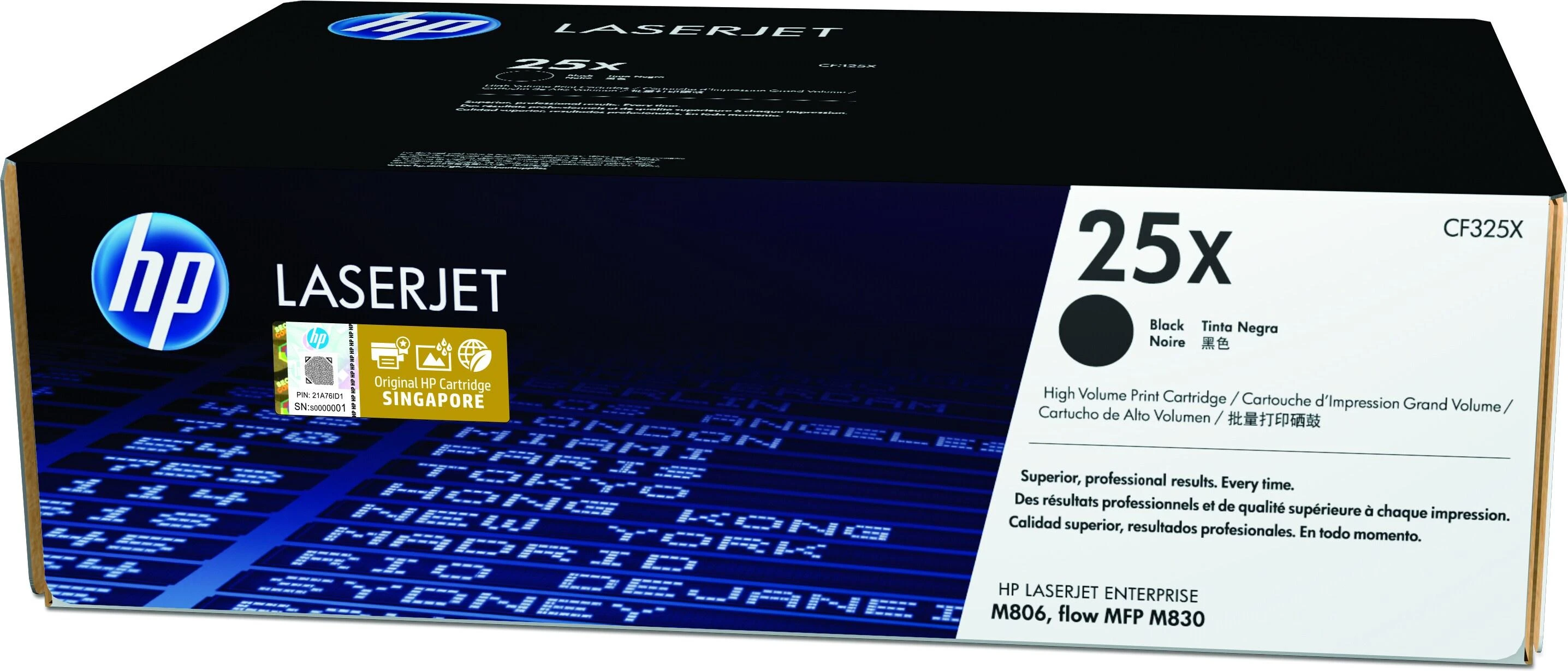 Hewlett Packard (HP) HP No.25X (CF325X), juoda kasetė
