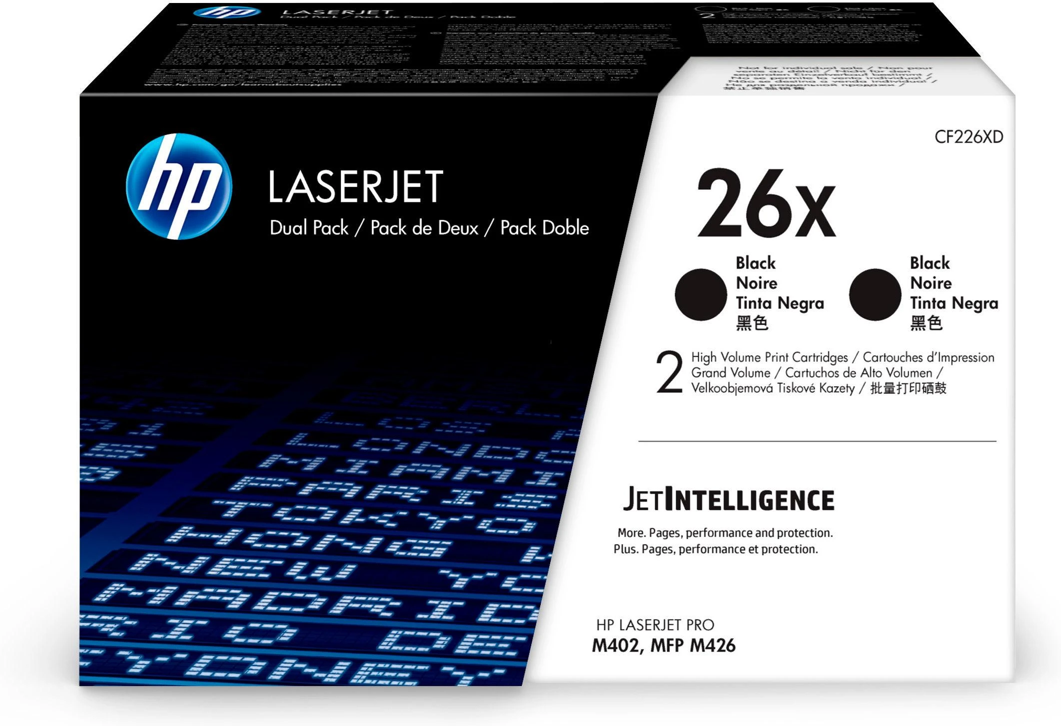 Hewlett Packard (HP) HP No.26X (CF226XD), juoda kasetė