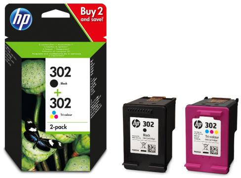 Hewlett Packard (HP) HP 302 Ink Cartridge Combo 2 vnt. BLISTER