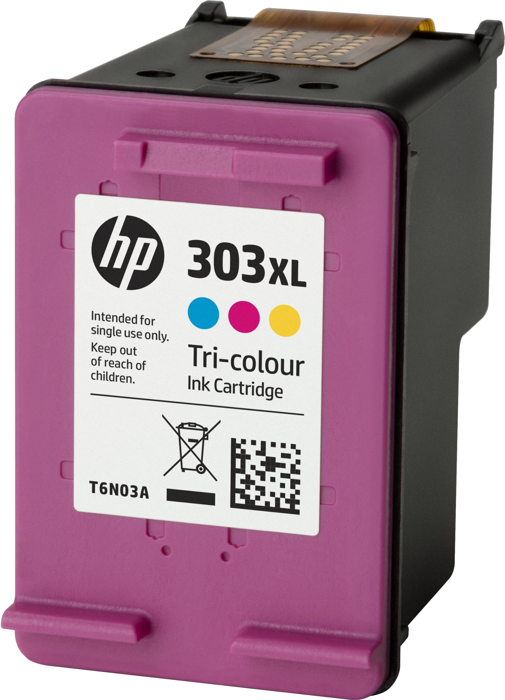 Hewlett Packard (HP) HP 303XL didelės talpos trijų spalvų originali rašalo kasetė (415 puslapių)