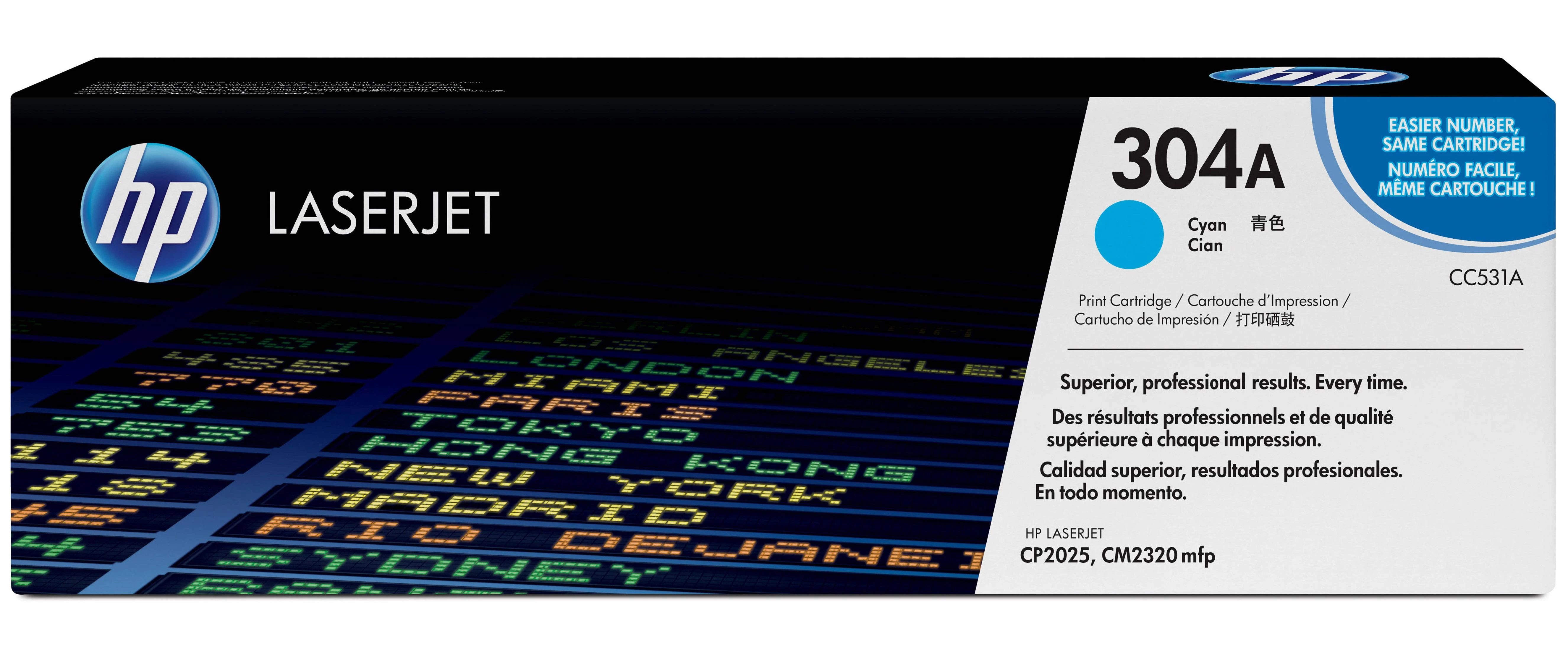 Hewlett Packard (HP) HP 304A Color LaserJet CP2025 / CM2320 Toneris Cyan (2 800 puslapių)