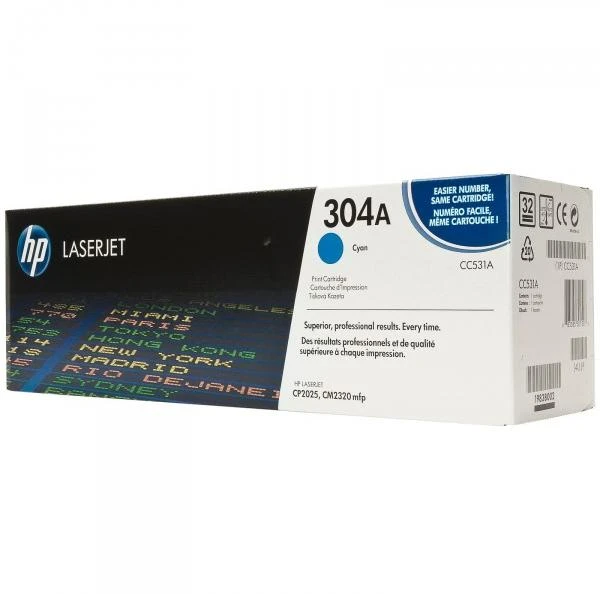 Hewlett Packard (HP) HP 304A Color LaserJet CP2025 / CM2320 Toneris Cyan (2 800 puslapių)