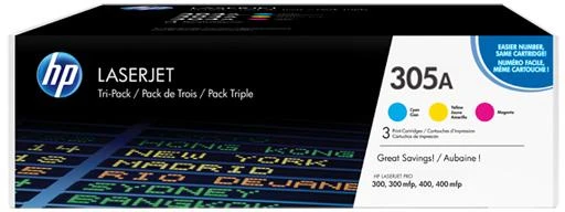 Hewlett Packard (HP) HP 305A LJ Pro 400/300, Color M351/M375/M475/M451 series C,M,Y rinkinys (kiekvienas 2 600 puslapių)