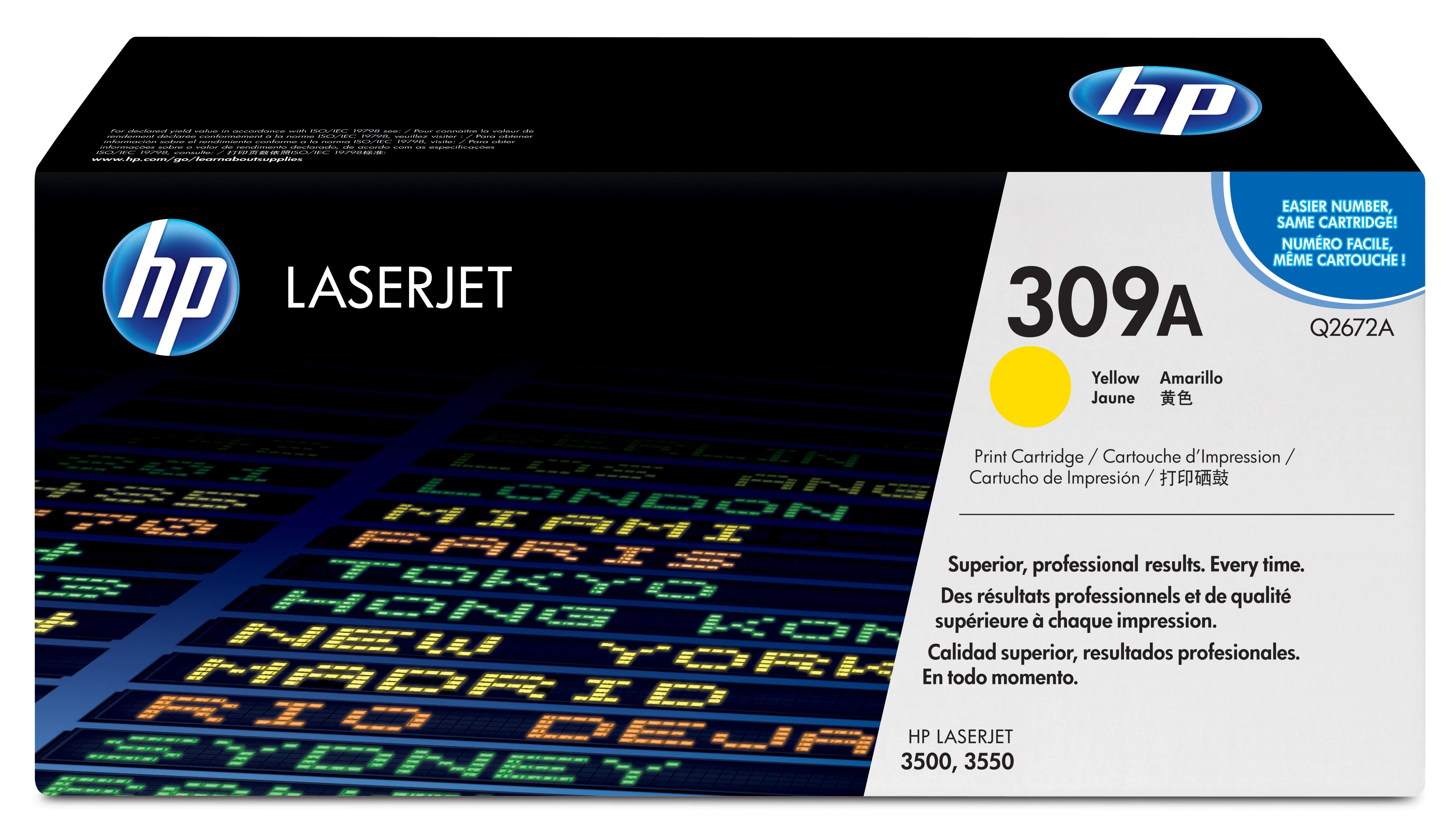 Hewlett Packard (HP) Dažomieji milteliai HP Q2672A, GELTONA