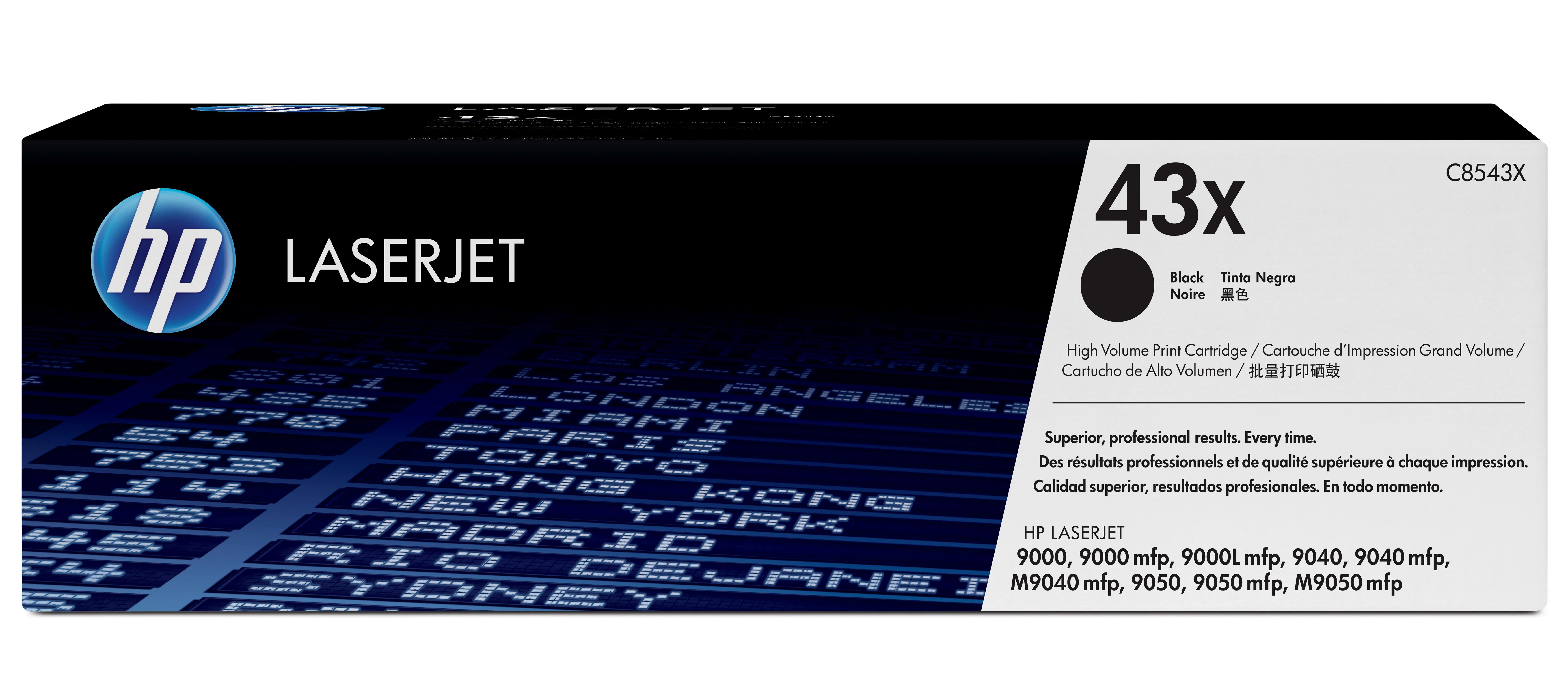 Hewlett Packard (HP) HP Toneris Juodas 43X for LaserJet 9000-/9050-series (30.000 pages)