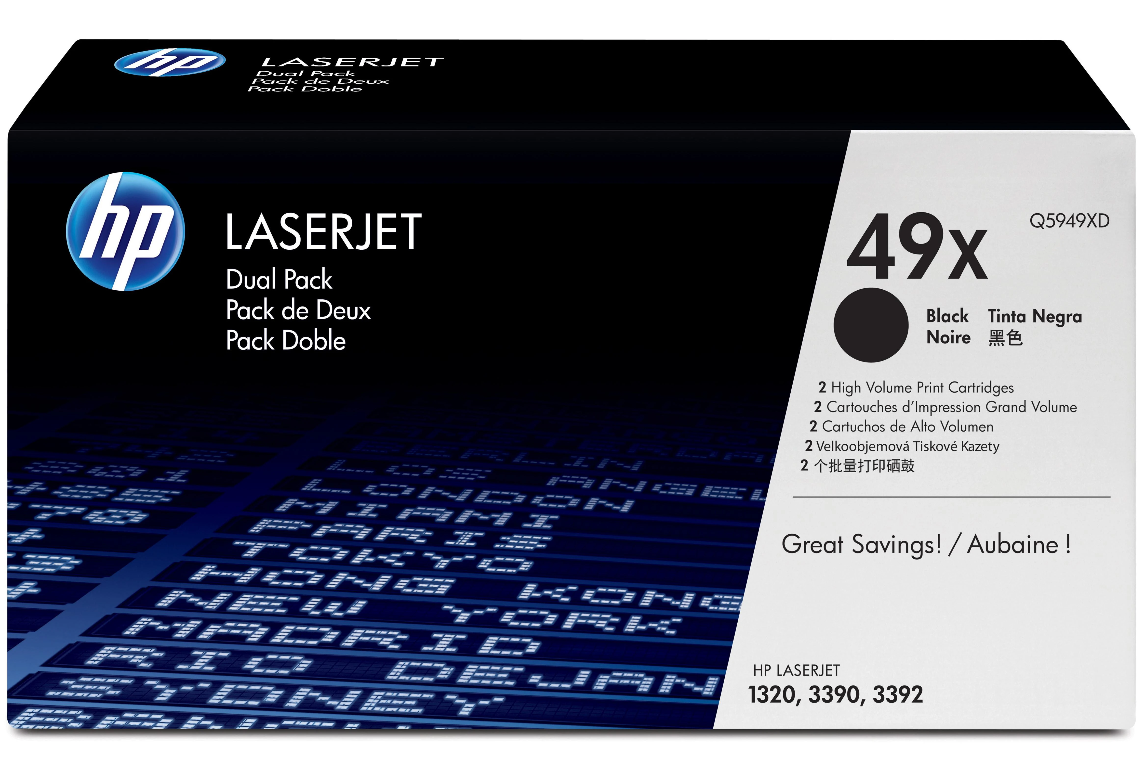Hewlett Packard (HP) HP Toneris Juodas 49X for LaserJet 1320/3390/3392 (2x6.000 pages)