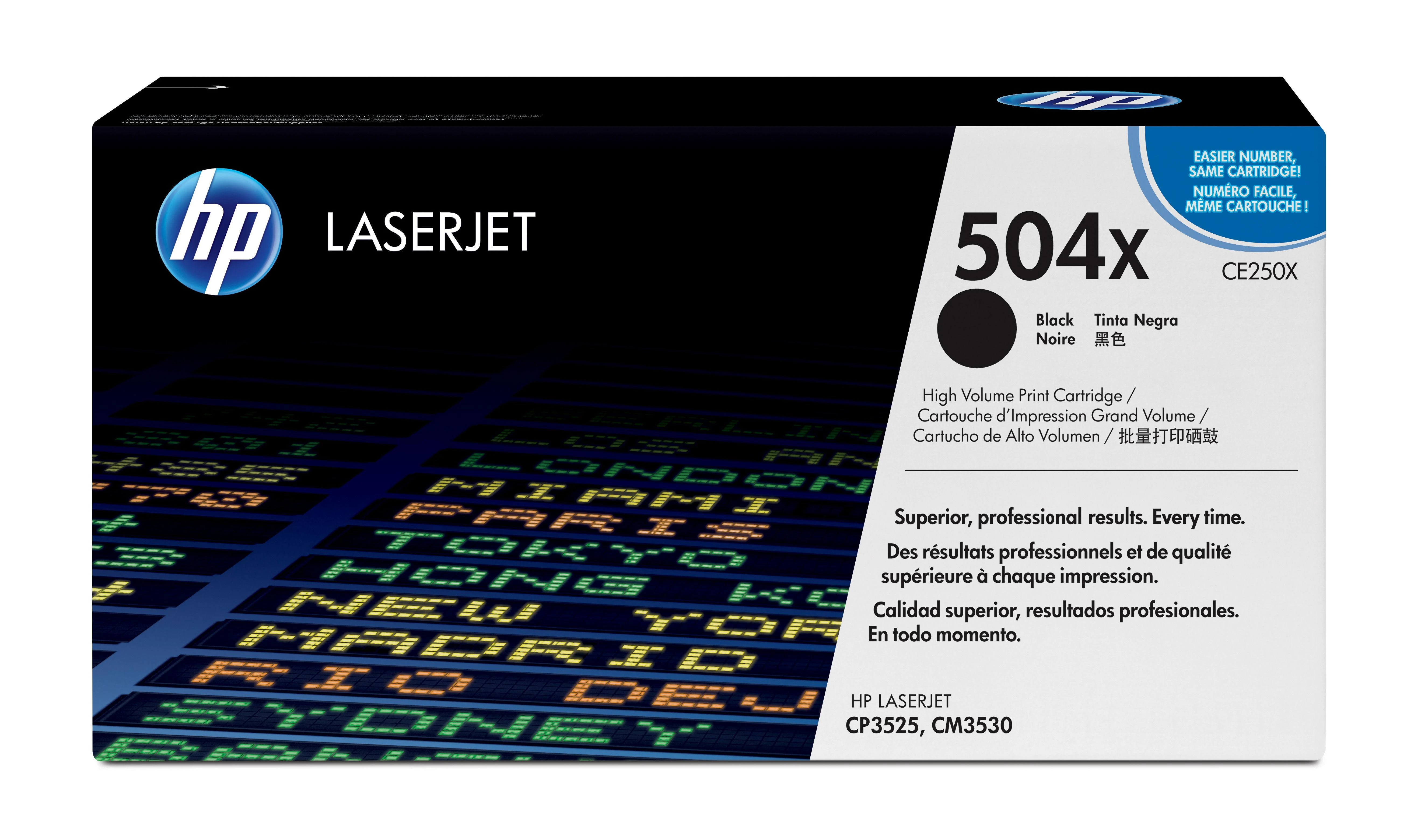„Hewlett Packard“ (HP) „HP Color LaserJet CP3525/CM3530 Juodas“ spausdinimo kasetė (10 000 puslapių)