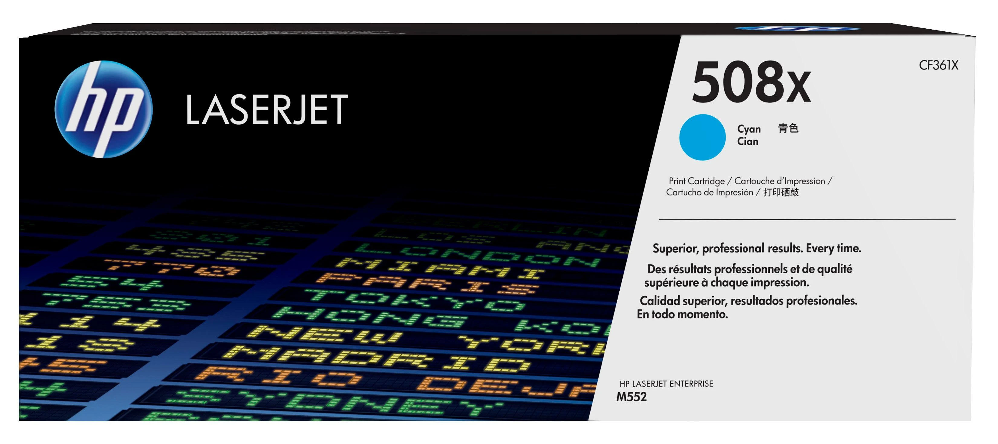 Hewlett Packard (HP) HP 508X didelio našumo žalsvai mėlyna LJ dažų kasetė, CF361X