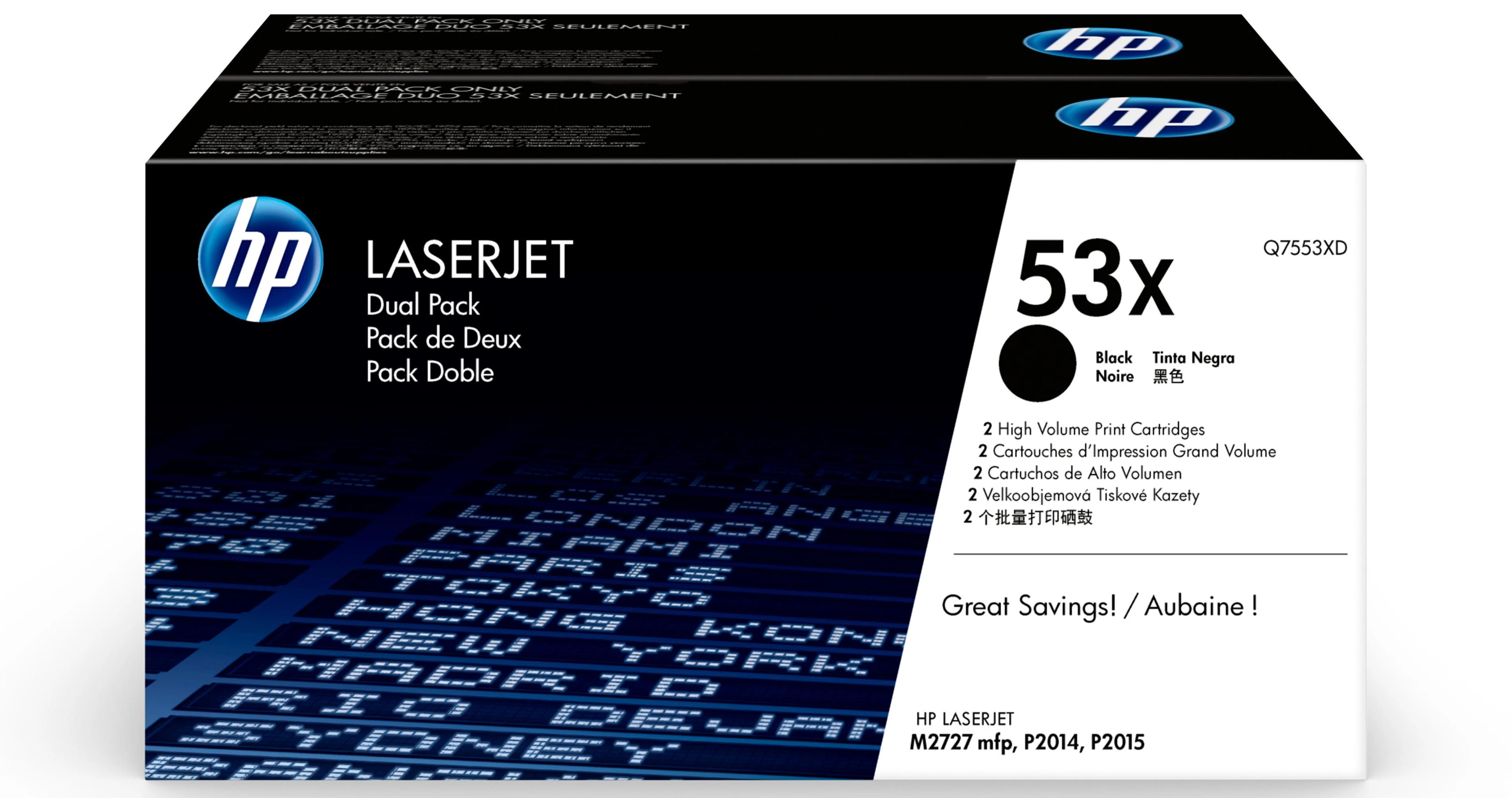 Hewlett Packard (HP) HP 2x Toneris Q7553X juodas LaserJet 7000 Seiten P2015
