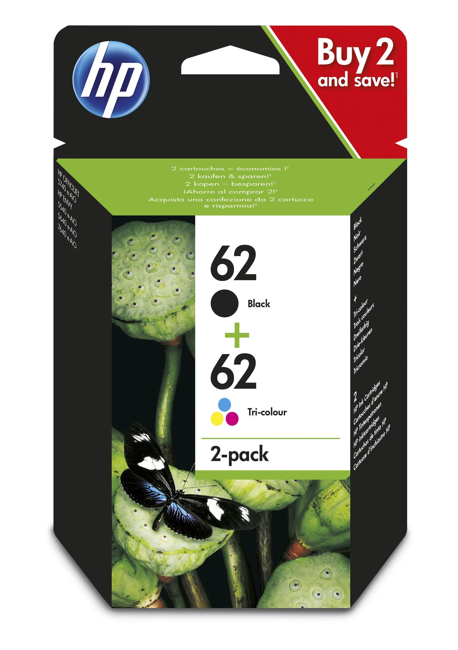 Hewlett Packard (HP) HP no.62 Ink Combo Pack