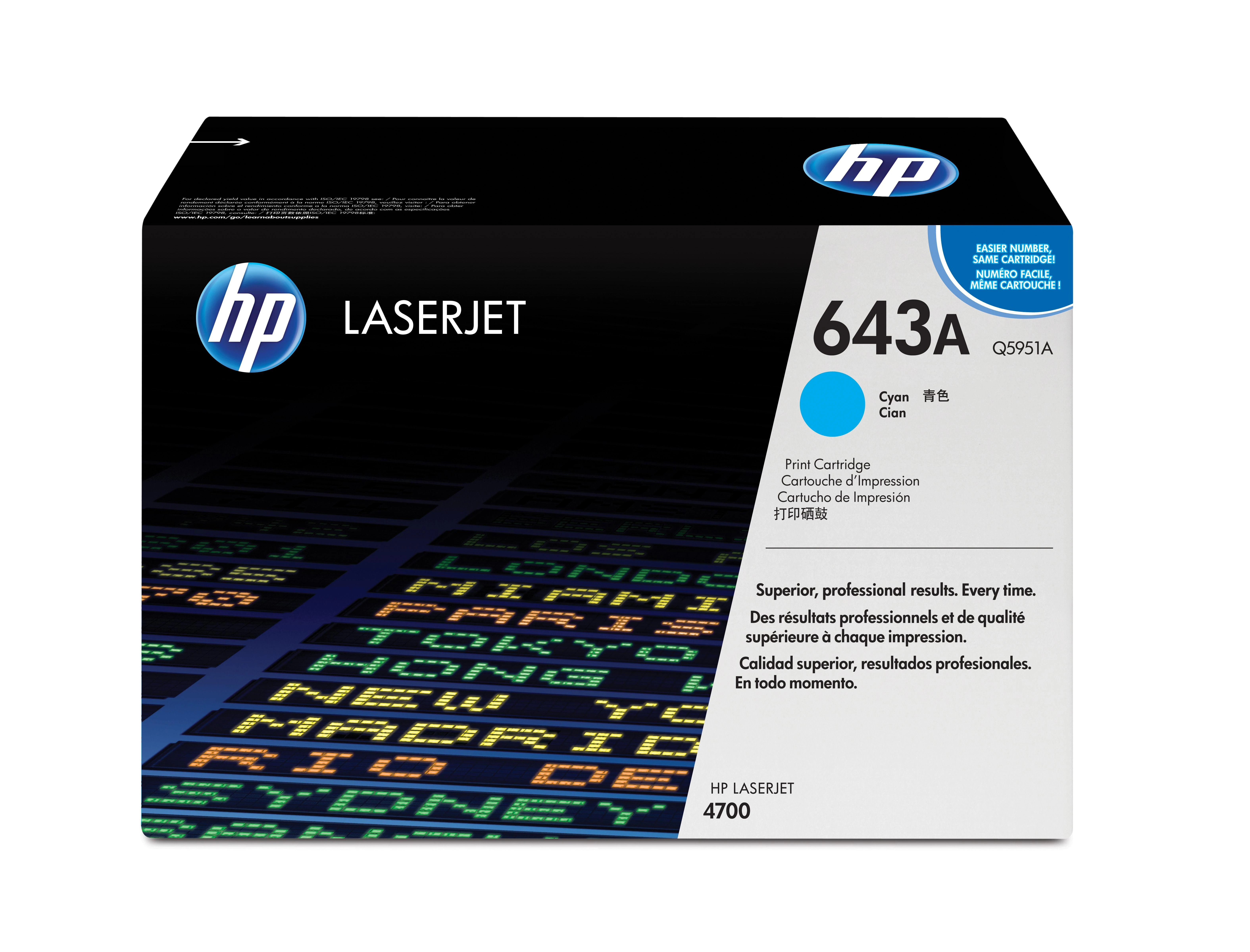 Hewlett Packard (HP) HP No.643A (Q5951A), žydra kasetė