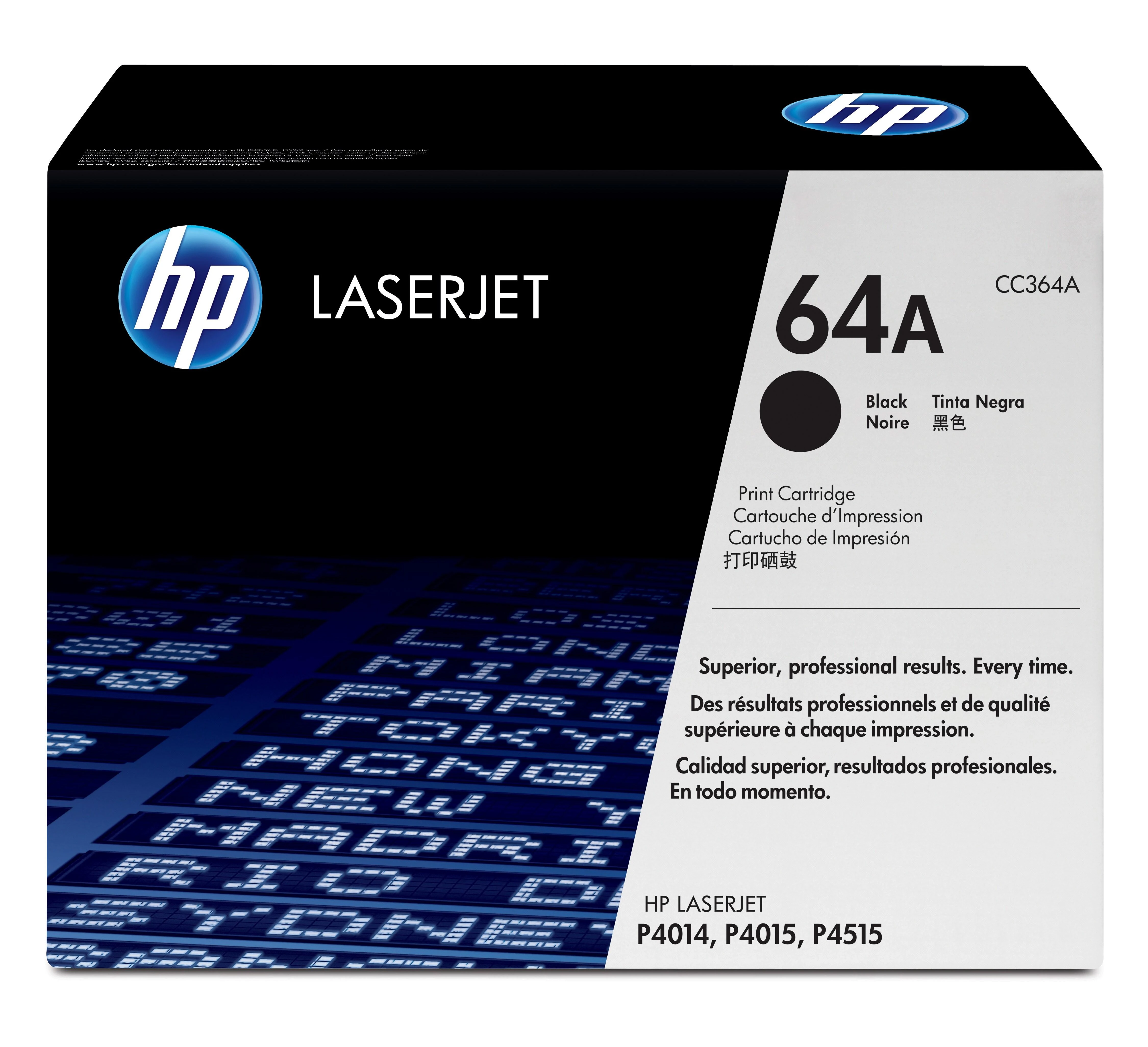 Hewlett Packard (HP) HP Toneris Juodas CC364X, skirtas Laserjet P4000/P4500series, dviguba pakuotė (2x24 000 puslapių)