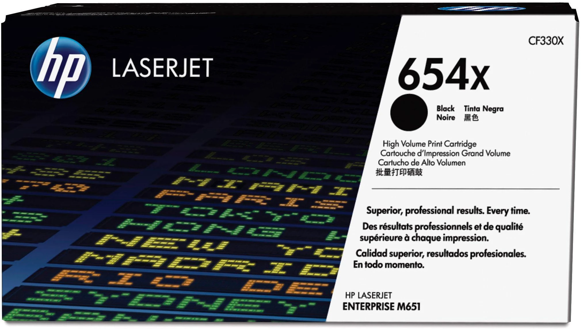 „Hewlett Packard (HP) HP 654X High Yield Juodas Original LaserJet Toneris Color LaserJet M651 kasetė (20 500 puslapių)