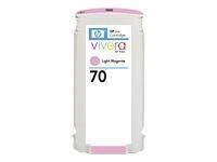 Hewlett Packard (HP) HP Nr.70 Rašalo krepšelis. Šviesiai purpurinė su Vivera rašalu (130 ml)