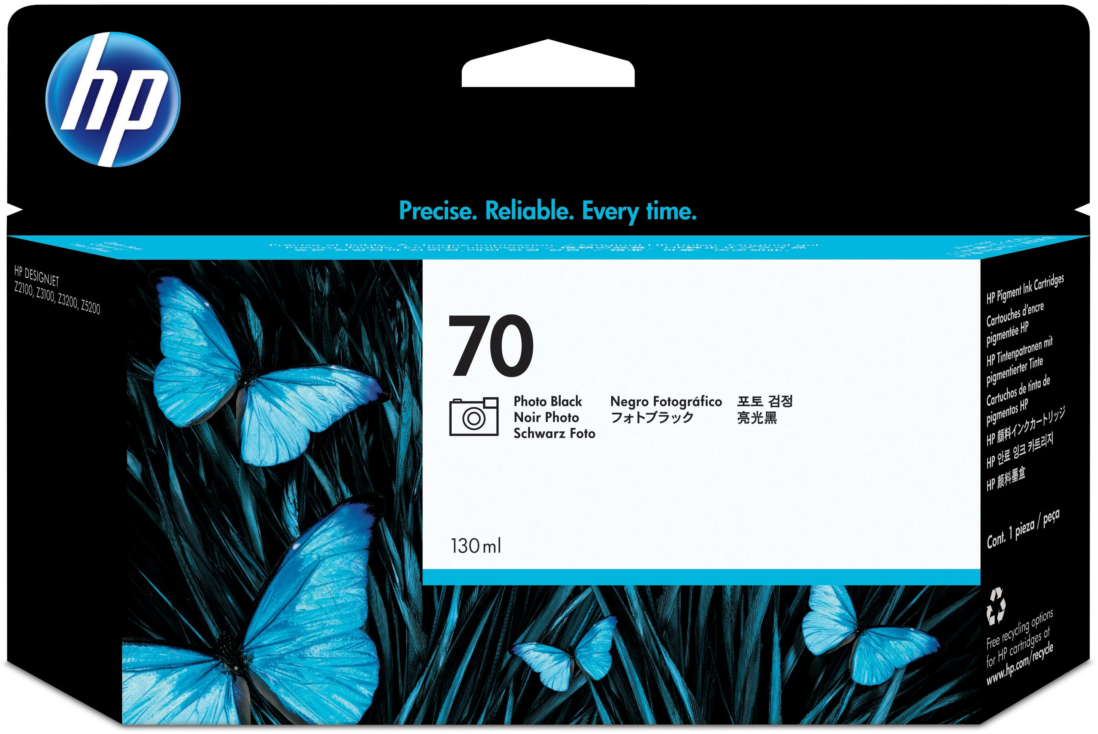 Rašalo kasetė HP 70 Juodas su Vivera Ink, 130 ml, skirta HP DesignJet Z3100, Z2100