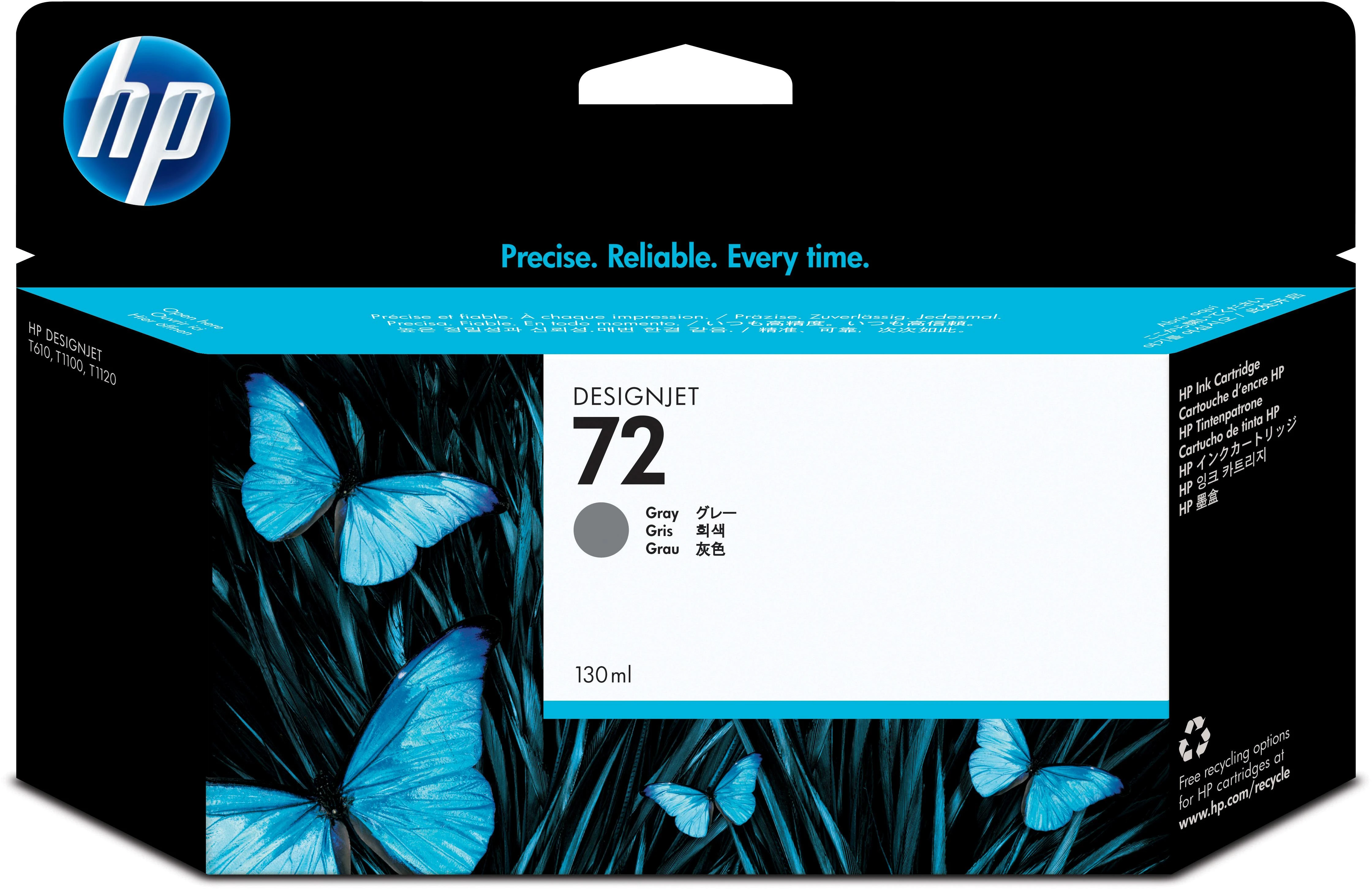 Hewlett Packard (HP) HP no.72 Ink Cart. Pilkas su Vivera rašalu (130 ml)