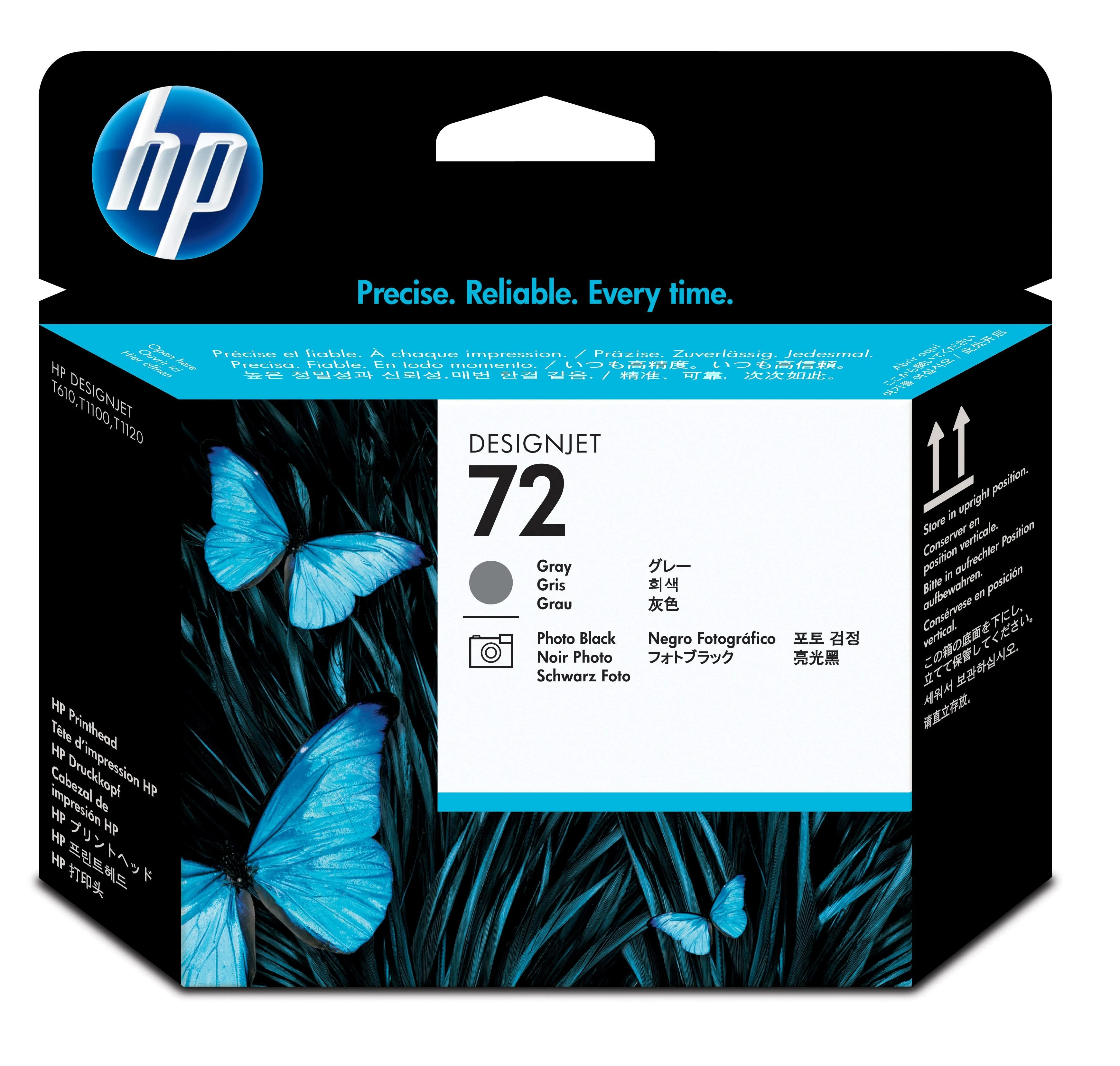 Hewlett Packard (HP) HP 72 Pilkas/Juodas Printhead, for HP Designjet T1100, T770