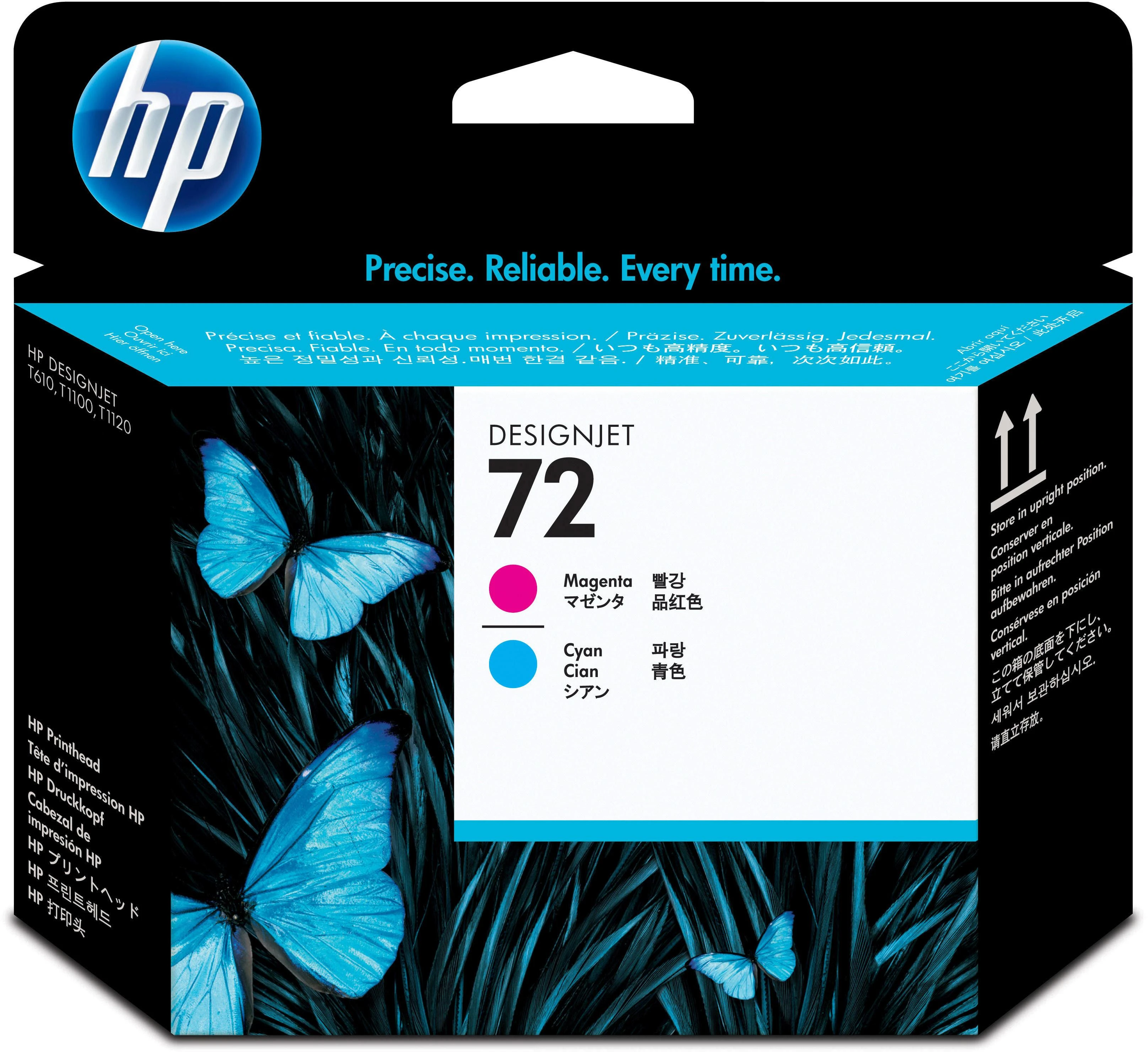 Hewlett Packard (HP) HP 72 Magenta/Cyan spausdinimo galvutė, skirta HP Designjet T1100, T770