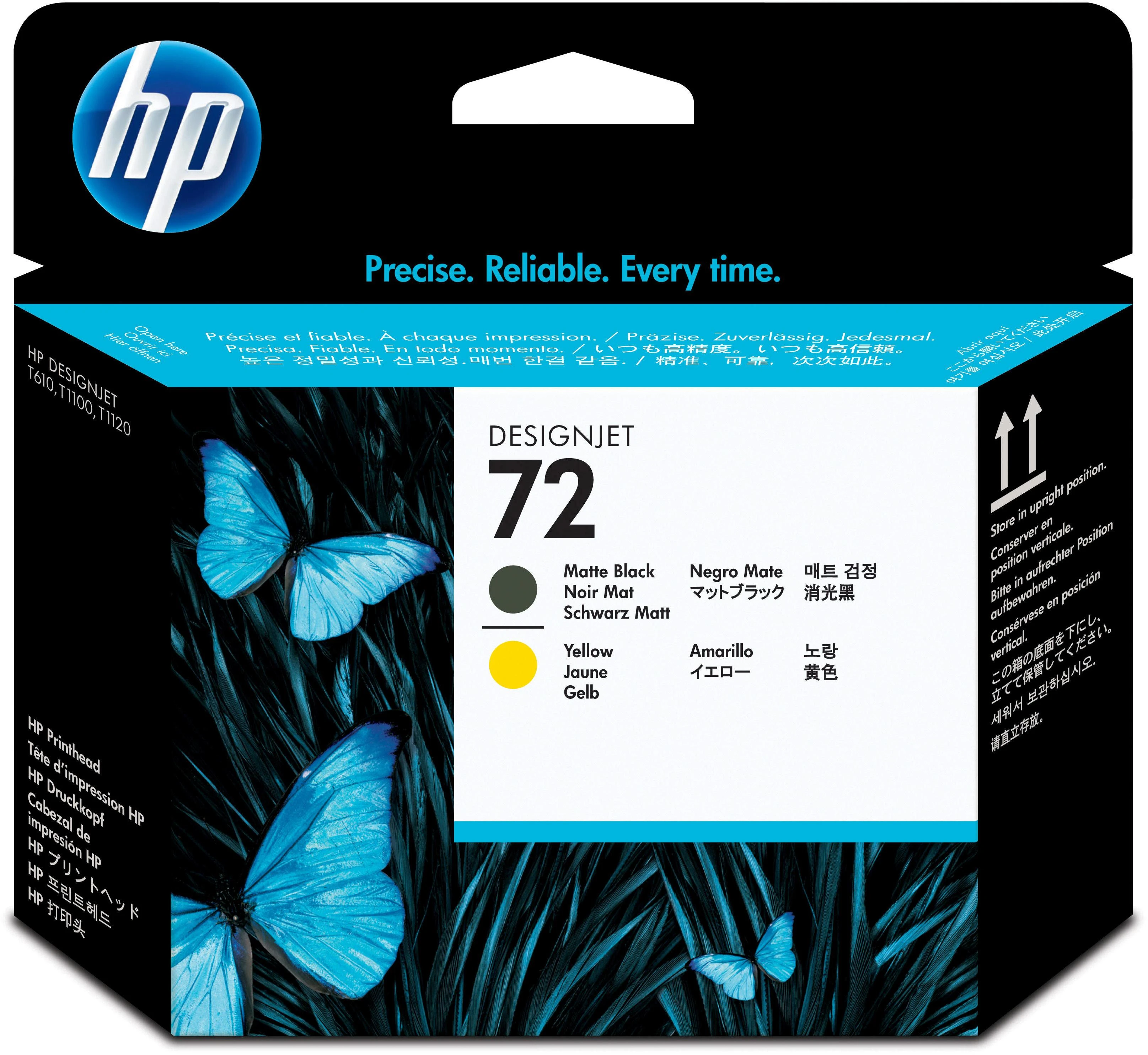 Hewlett Packard (HP) HP 72 Matte Juodas/Geltona Printhead, for HP Designjet T1100, T770