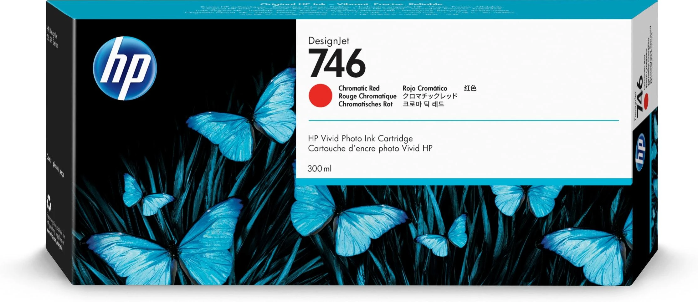 Hewlett Packard (HP) HP 746 300 ml chromatinė raudona rašalo kasetė