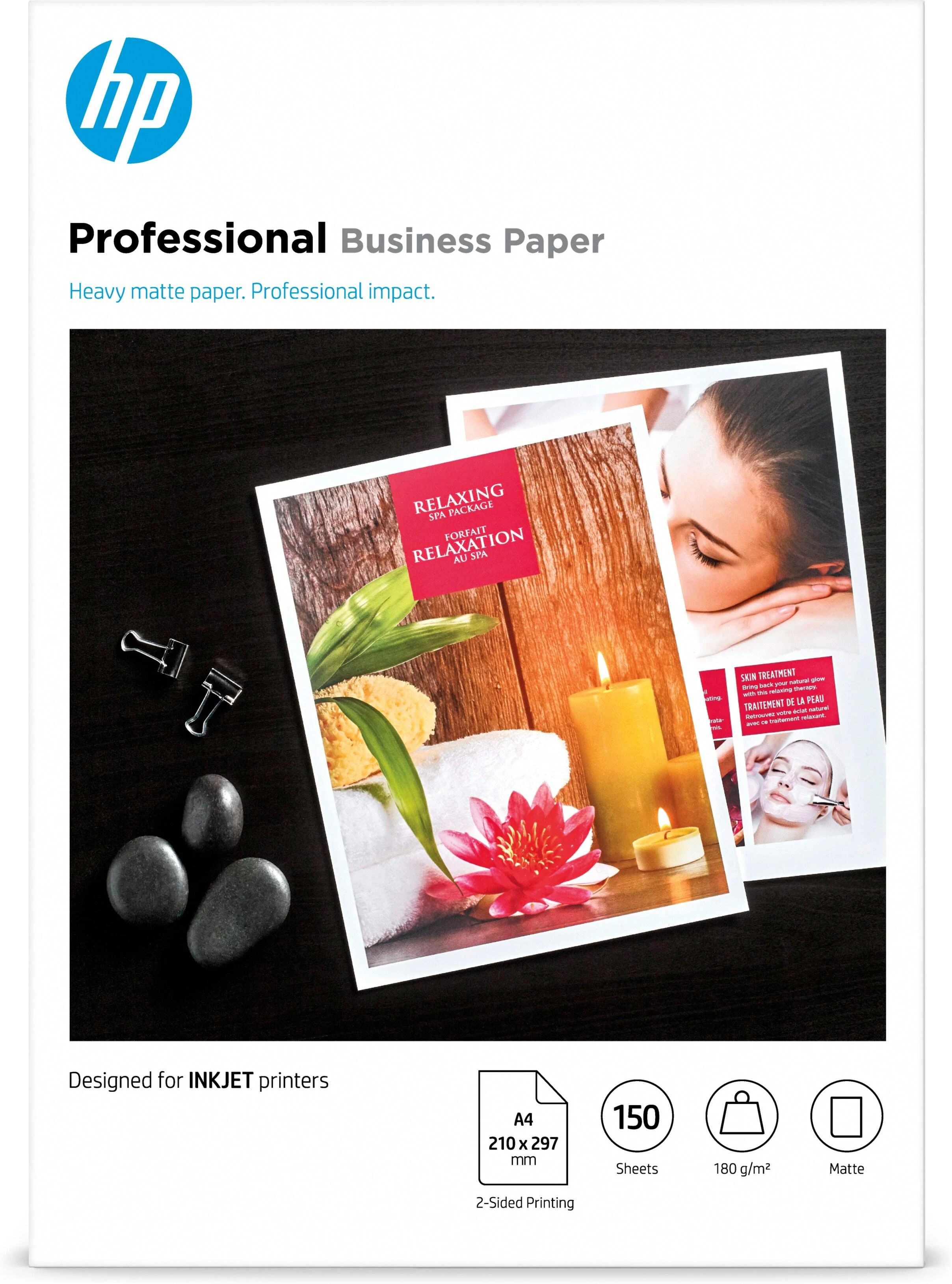 HP PROF MATTE FSC, 7MV79A, papier, matinė, balta, A4, 180 g/m2, 150 vnt., niewymieniono