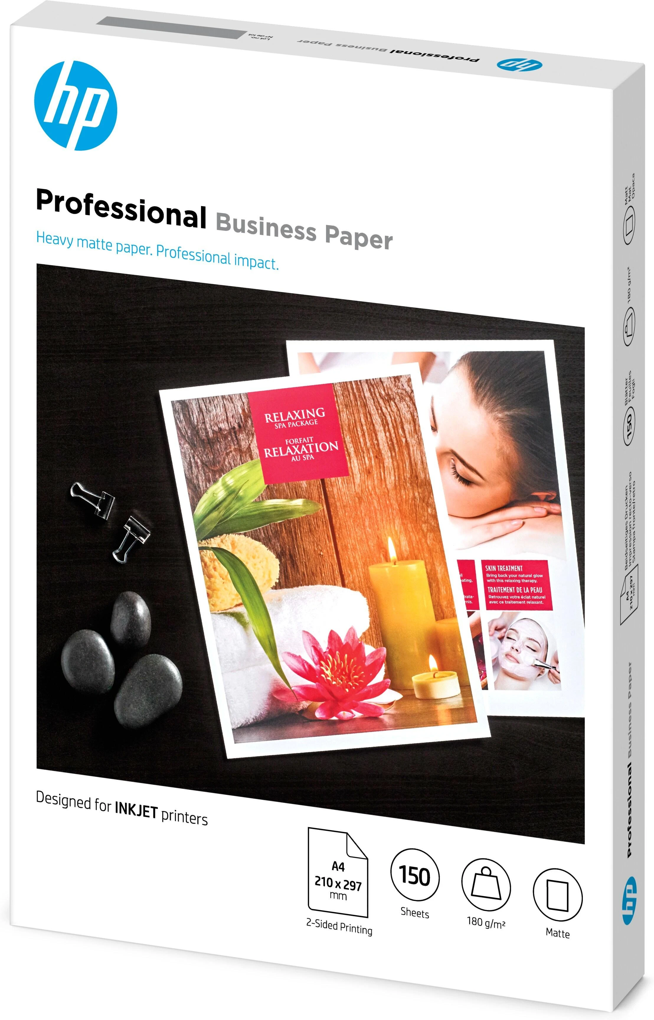 HP PROF MATTE FSC, 7MV79A, papier, matinė, balta, A4, 180 g/m2, 150 vnt., niewymieniono