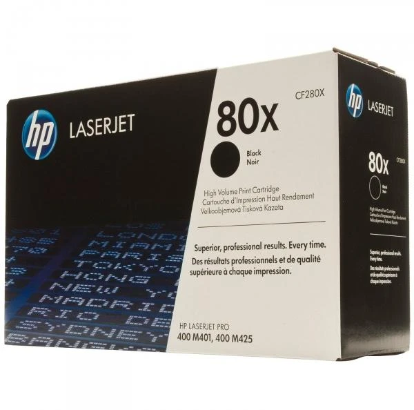 Hewlett Packard (HP) HP 80X High Yield Juodas Tonerio kasetė, 6900 puslapių, skirta LaserJet Pro 400 M425 serijai