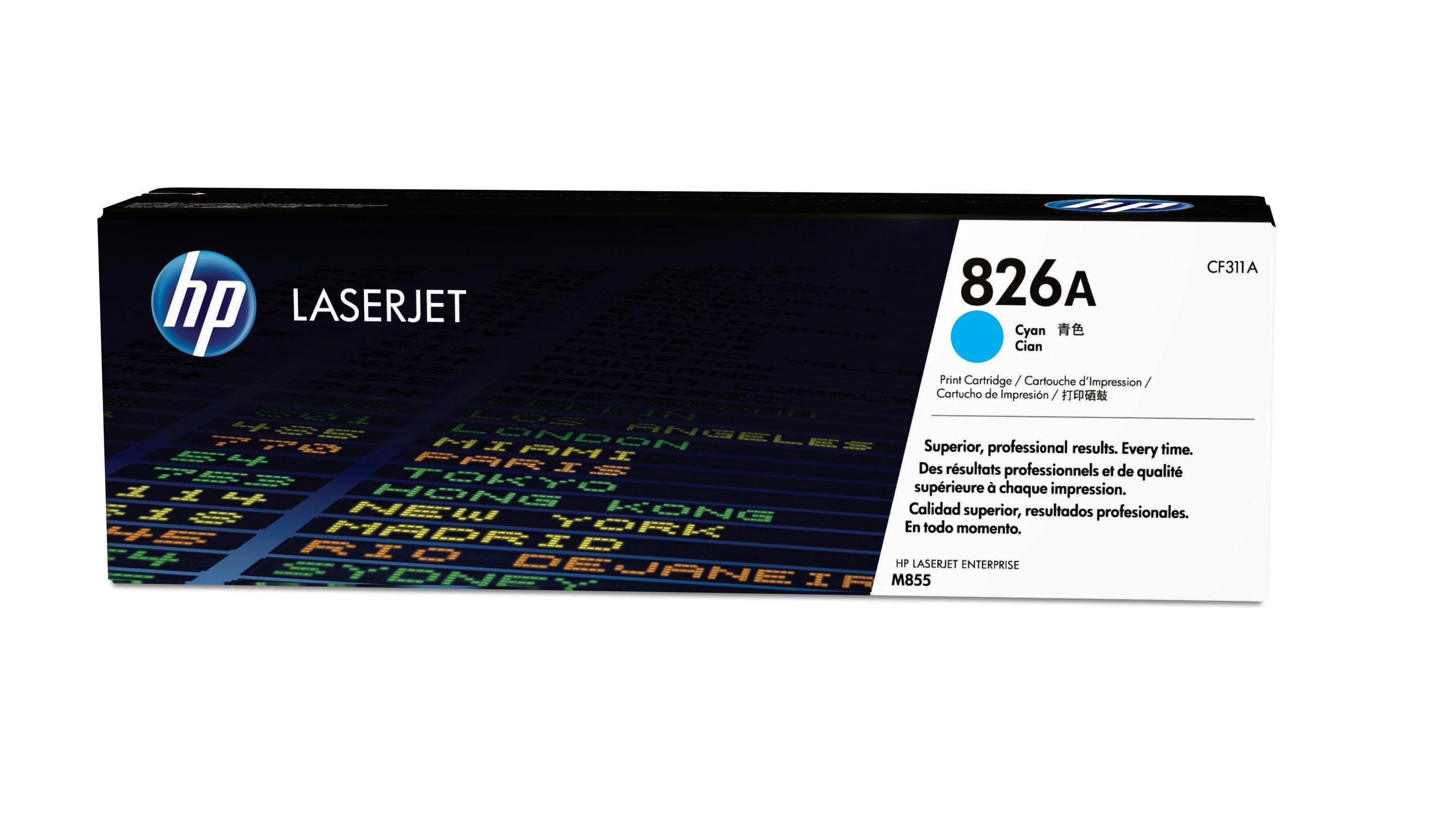 Hewlett Packard (HP) HP 826A, skirtas CLJ Enterprise M855 serijos Toneris Cyan (31 500 puslapių)