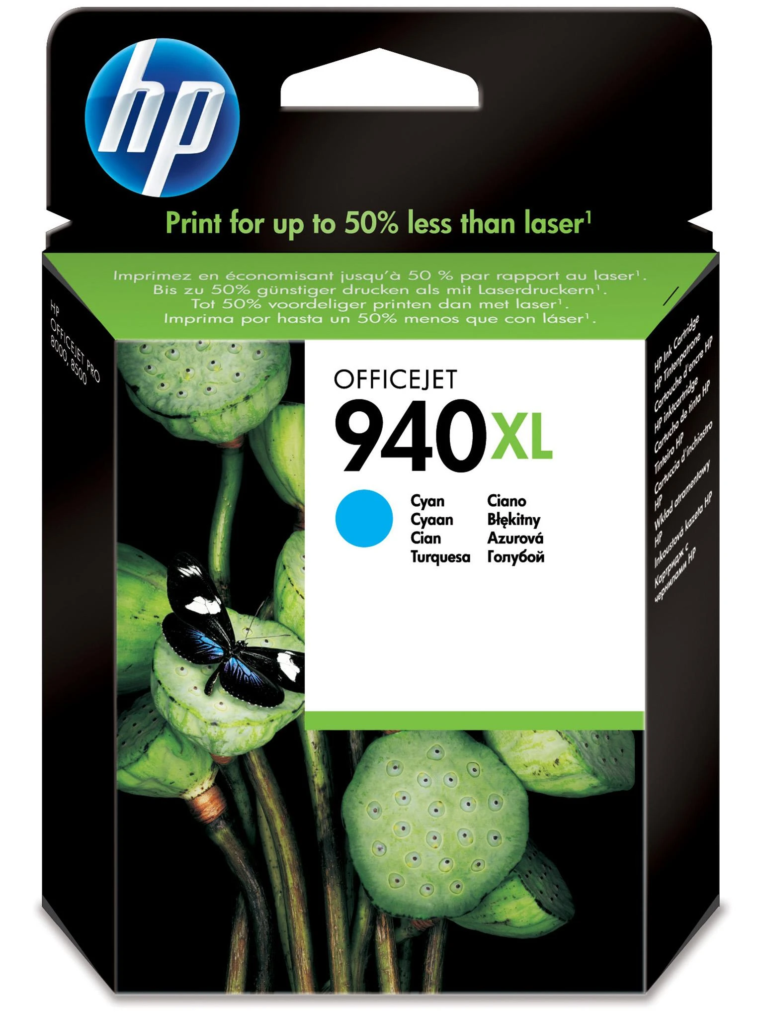Hewlett Packard (HP) „HP no.940XL Cyan Officejet“ rašalo kasetė (1 400 puslapių)