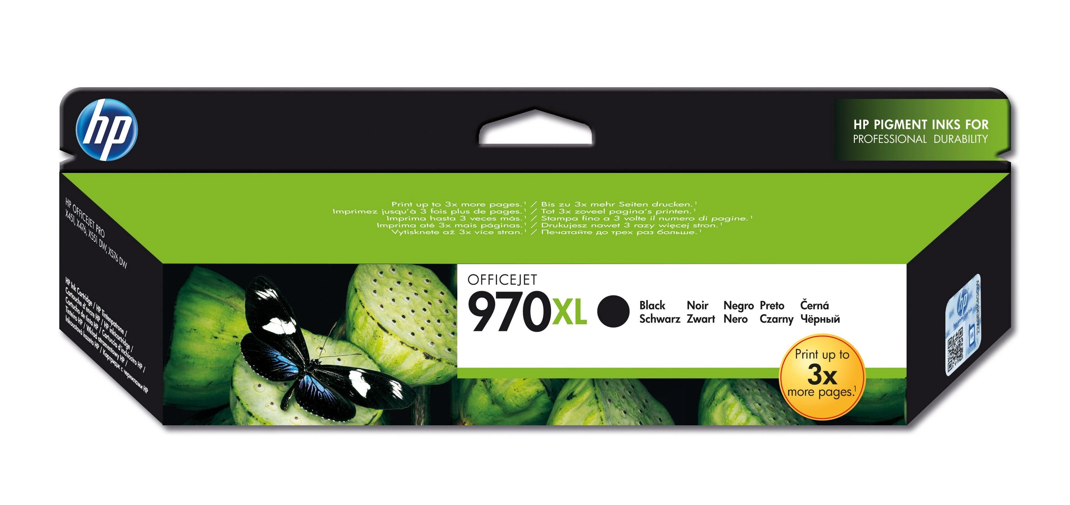 Hewlett Packard (HP) HP no.970XL Juodas Ink Cart. skirta Officejet Pro X serijai (9 200 puslapių)