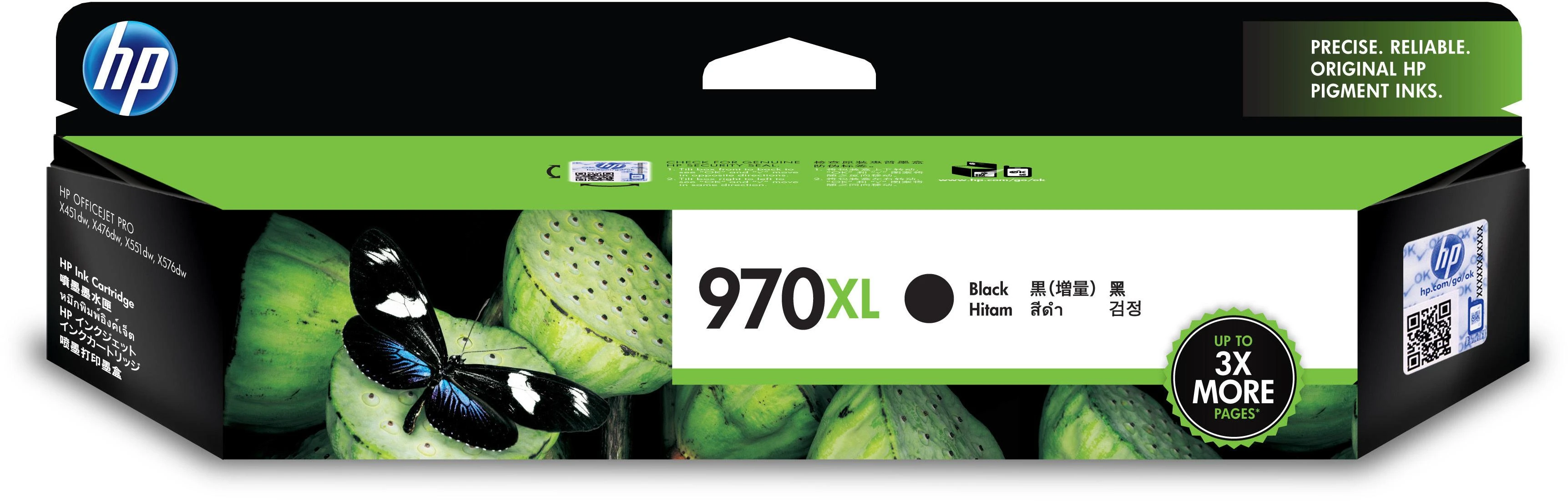 Hewlett Packard (HP) HP no.970XL Juodas Ink Cart. skirta Officejet Pro X serijai (9 200 puslapių)