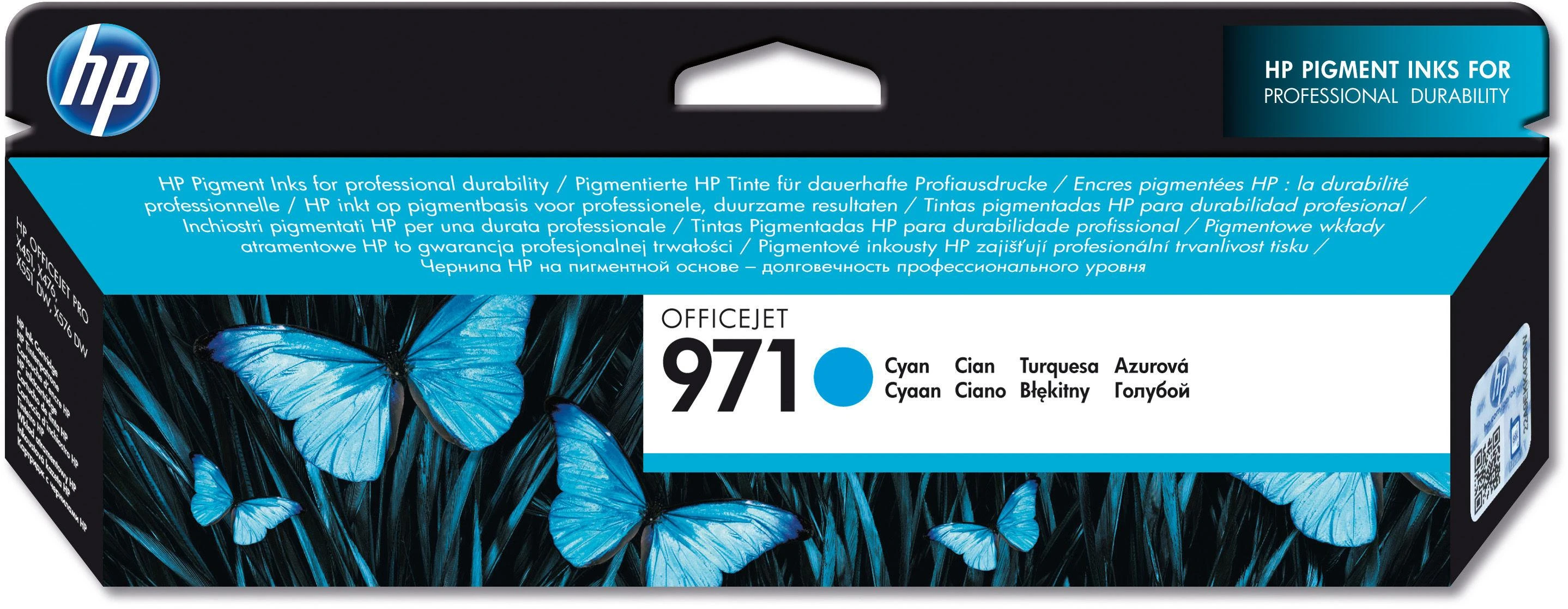 Hewlett Packard (HP) HP Nr.970 Cyan Ink Cart. skirta Officejet Pro X serijai (2 500 puslapių)