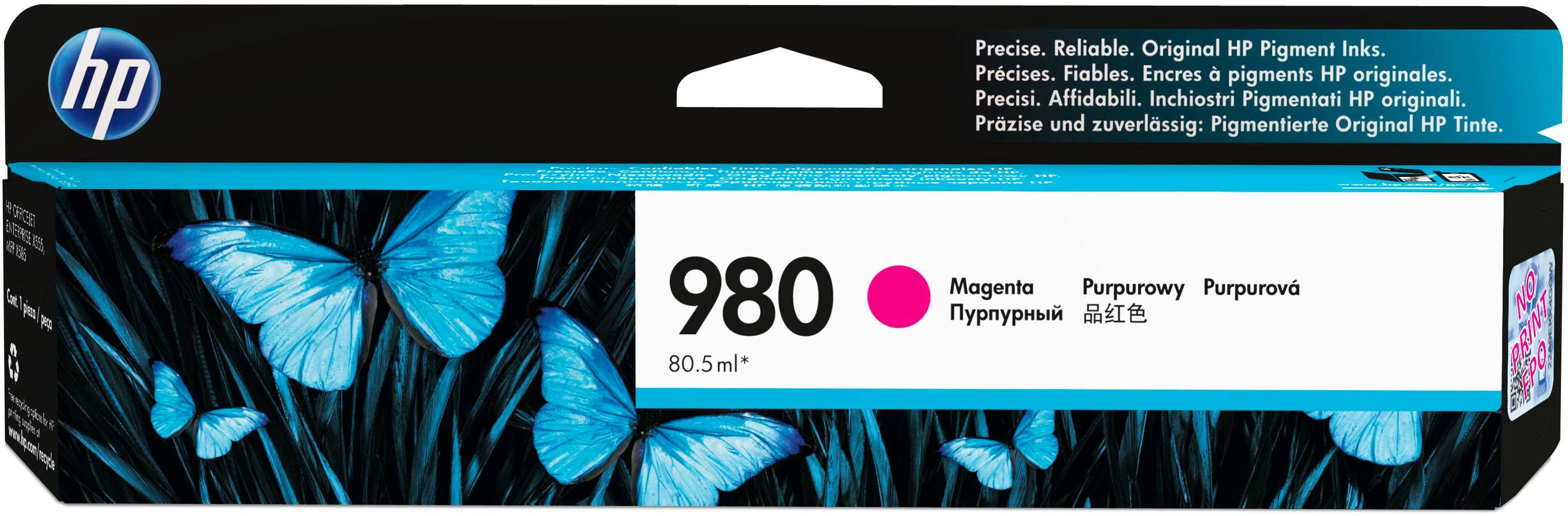 Hewlett Packard (HP) Originali HP 980 Magenta rašalo kasetė
