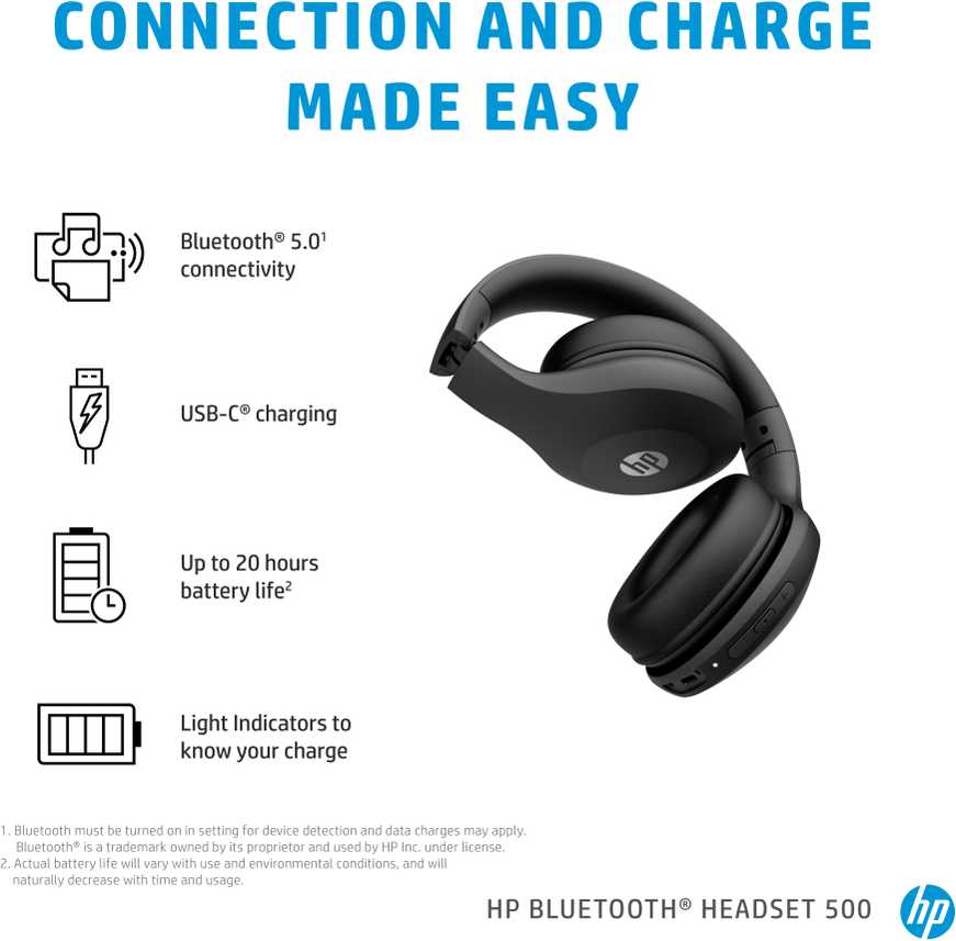 HP Bluetooth Ausinės 500 | Varle.lt