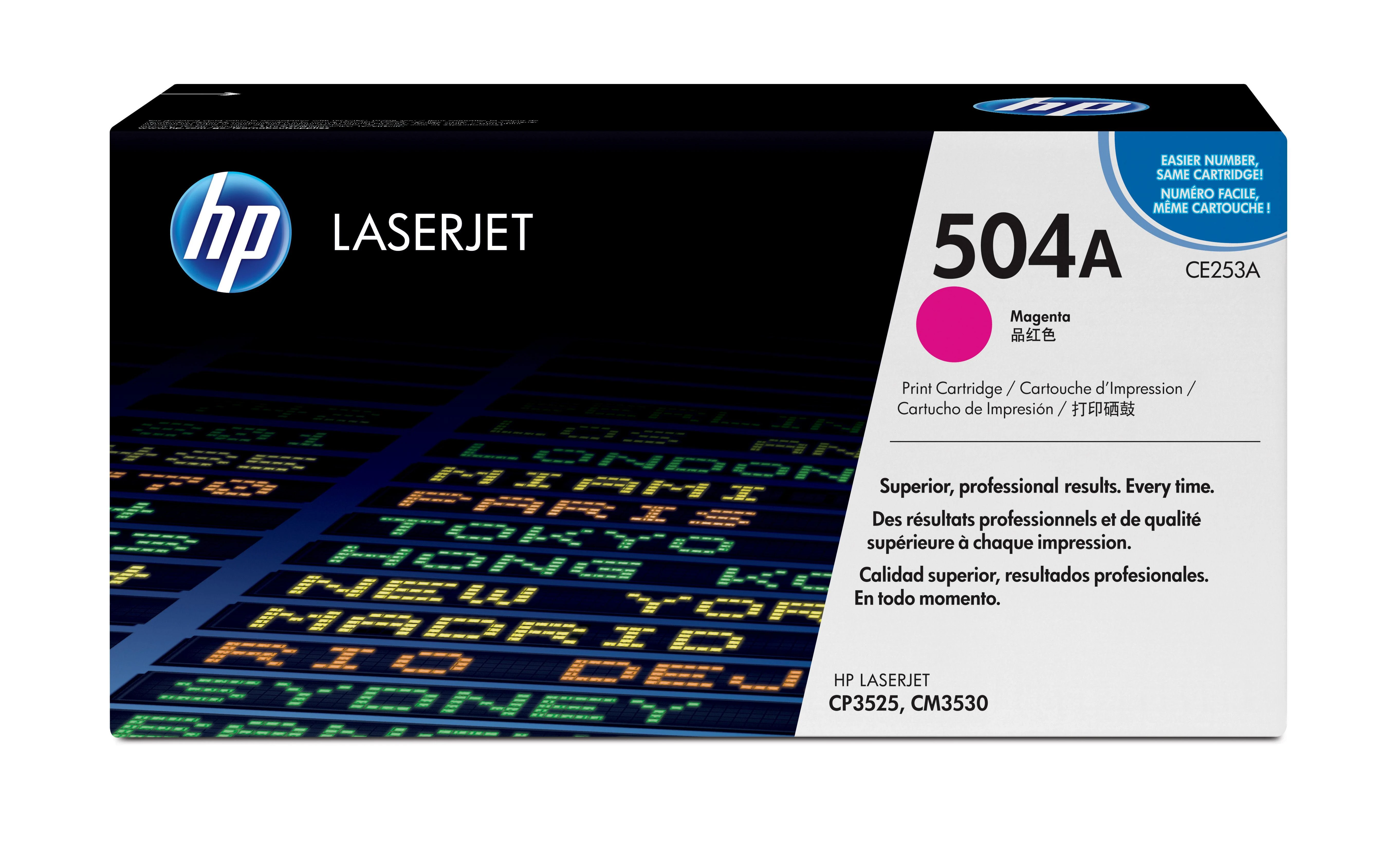 Hewlett Packard (HP) „HP Color LaserJet CP3525/CM3530 Magenta“ spausdinimo kasetė (7 000 puslapių)