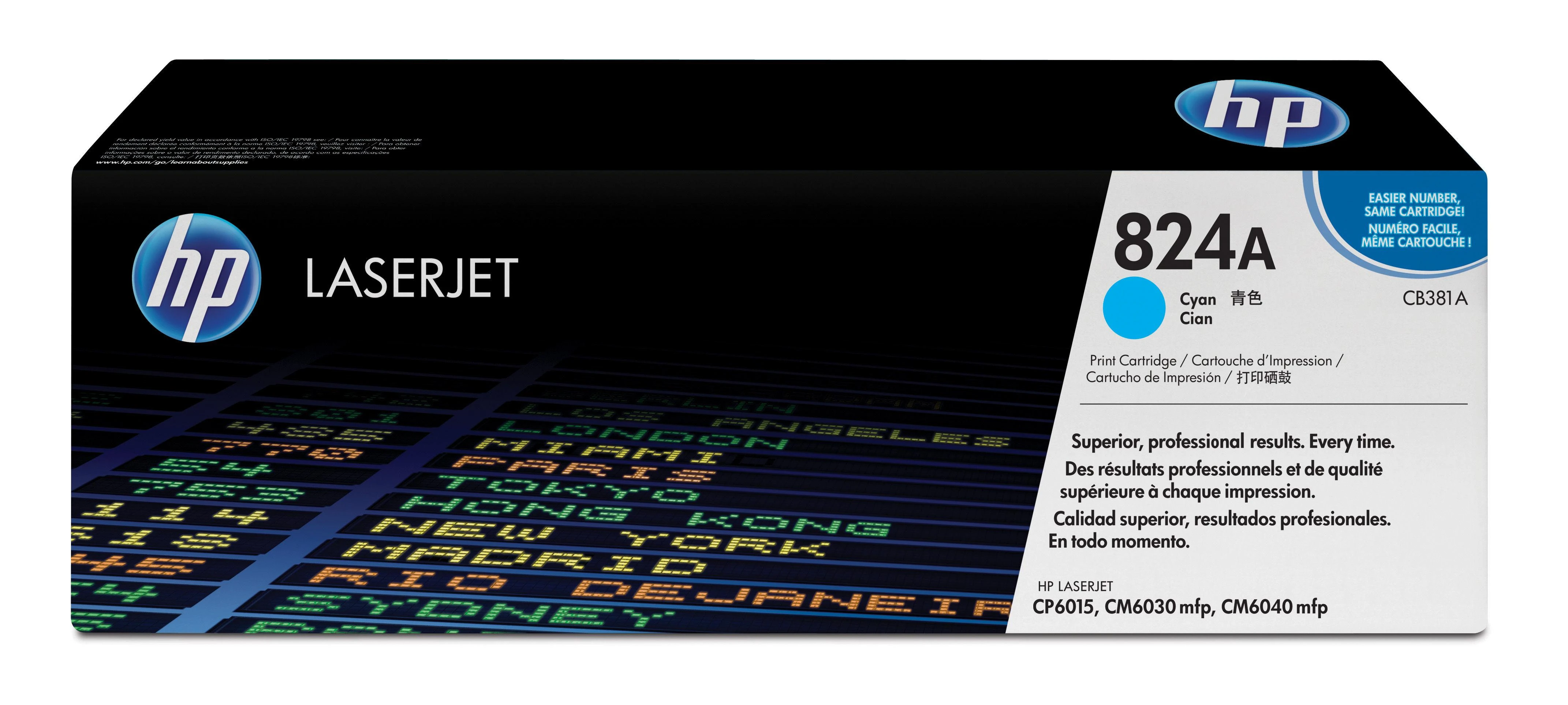 Hewlett Packard (HP) HP Color LaserJet CP6015 / CM6040mfp Toneris Cyan (21 000 puslapių)