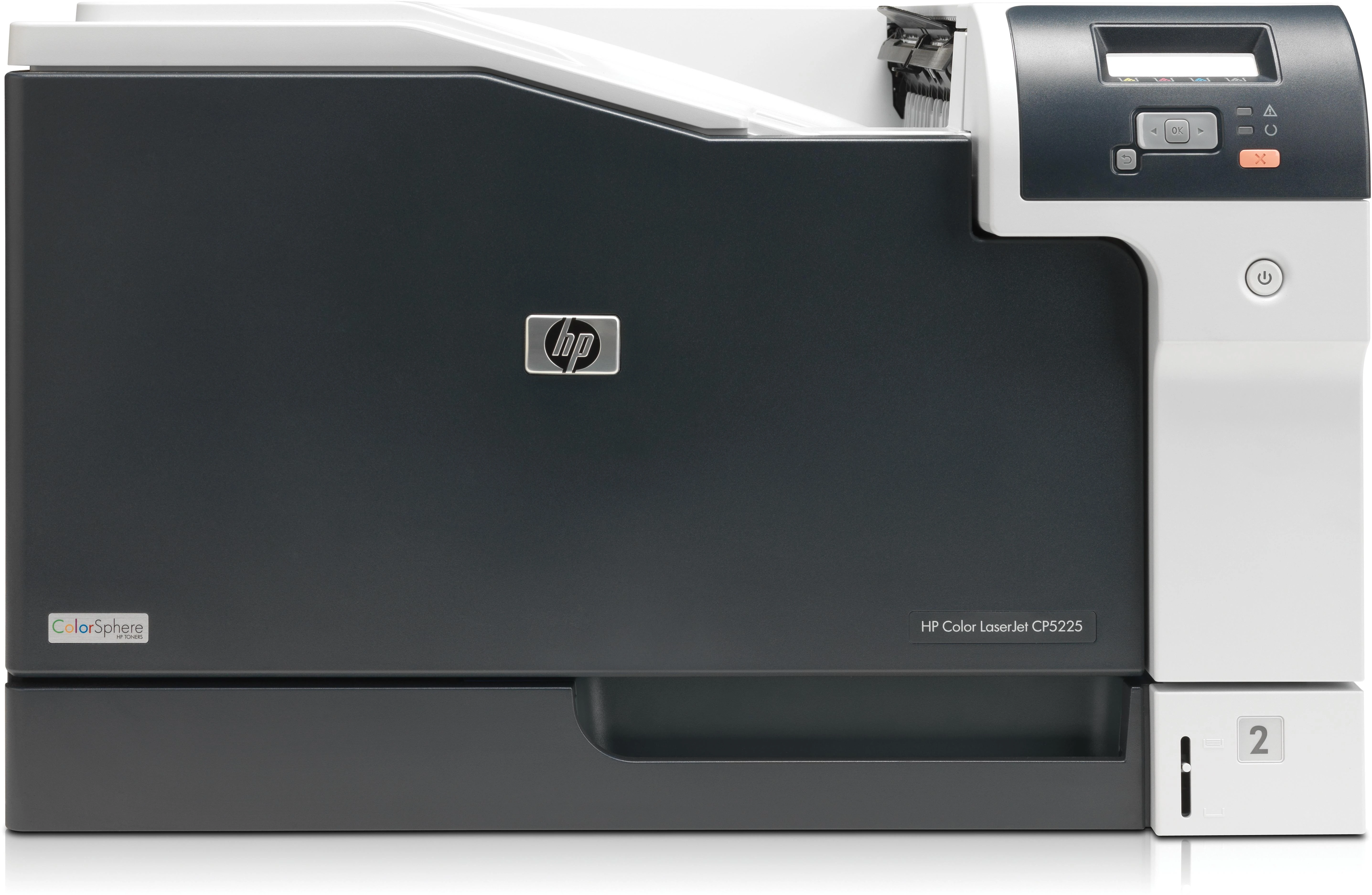 Hewlett Packard (HP) HP Color LaserJet CP5225dn Spausdintuvas - A3 Color lazerinis, Spausdinti, Auto-Duplex, LAN, 20ppm, 1500-5000 puslapių per mėn.