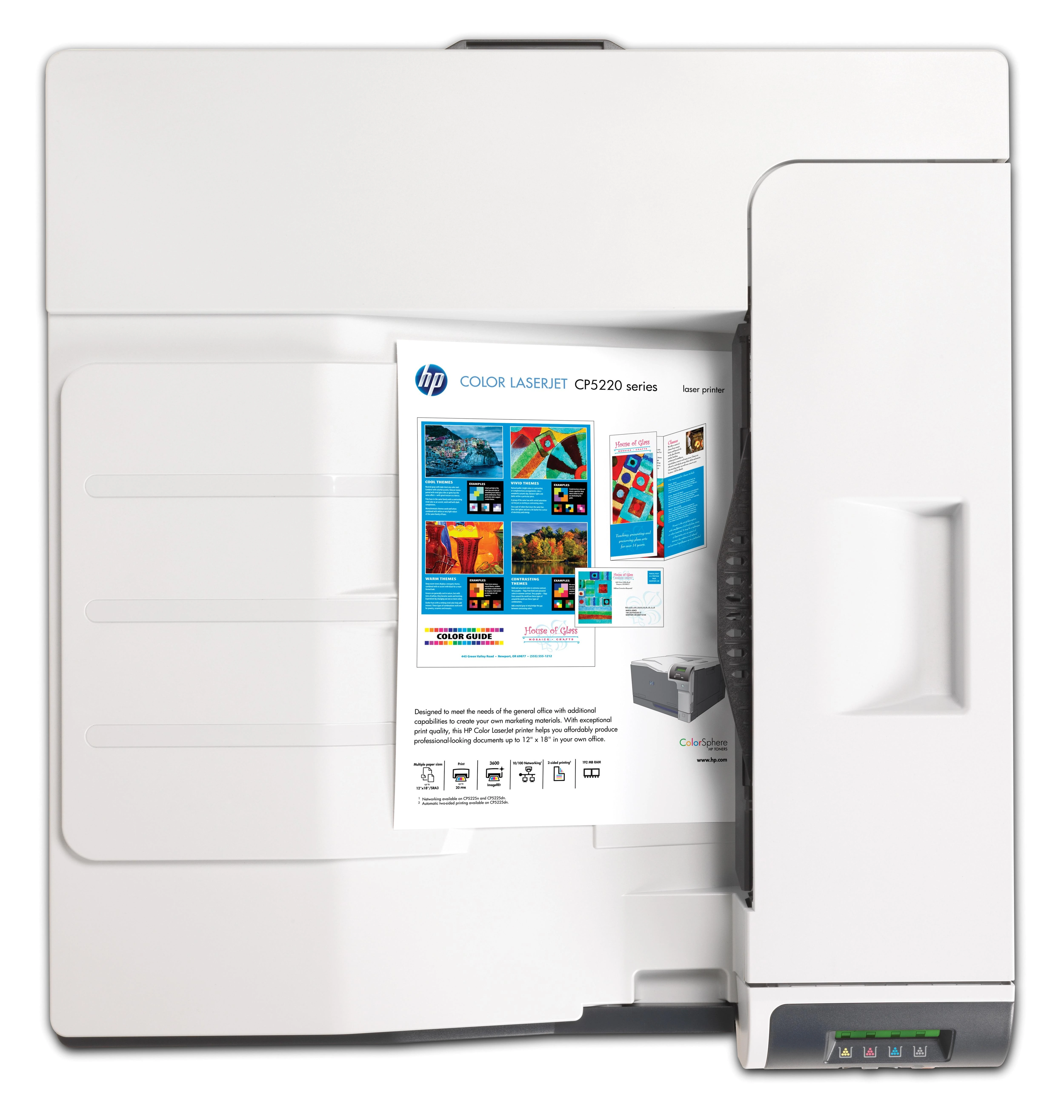 Hewlett Packard (HP) HP Color LaserJet CP5225n Spausdintuvas - A3 Color lazerinis, Spausdinti, LAN, 20ppm, 1500-5000 puslapių per mėn.
