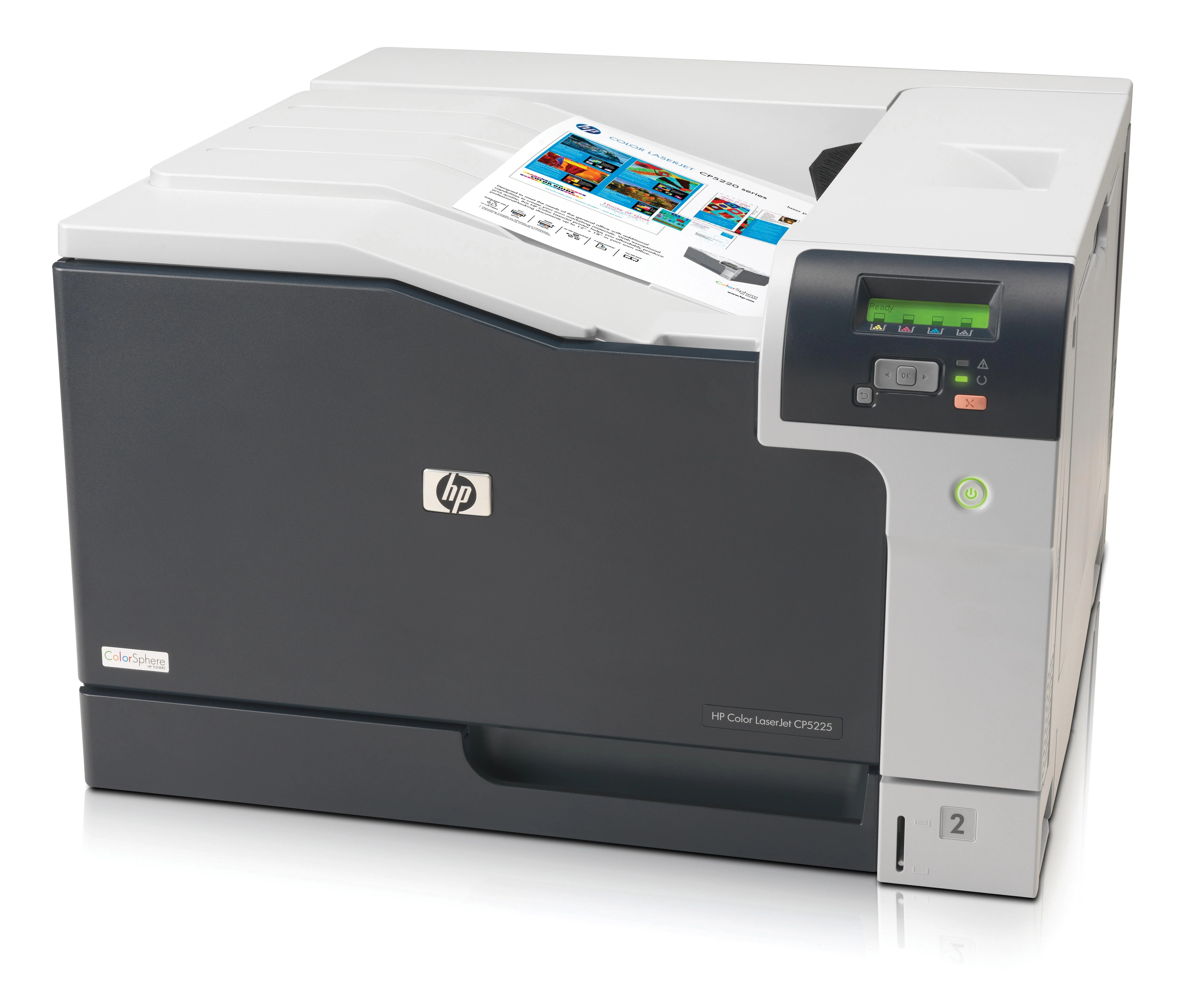 Hewlett Packard (HP) HP Color LaserJet CP5225n Spausdintuvas - A3 Color lazerinis, Spausdinti, LAN, 20ppm, 1500-5000 puslapių per mėn.