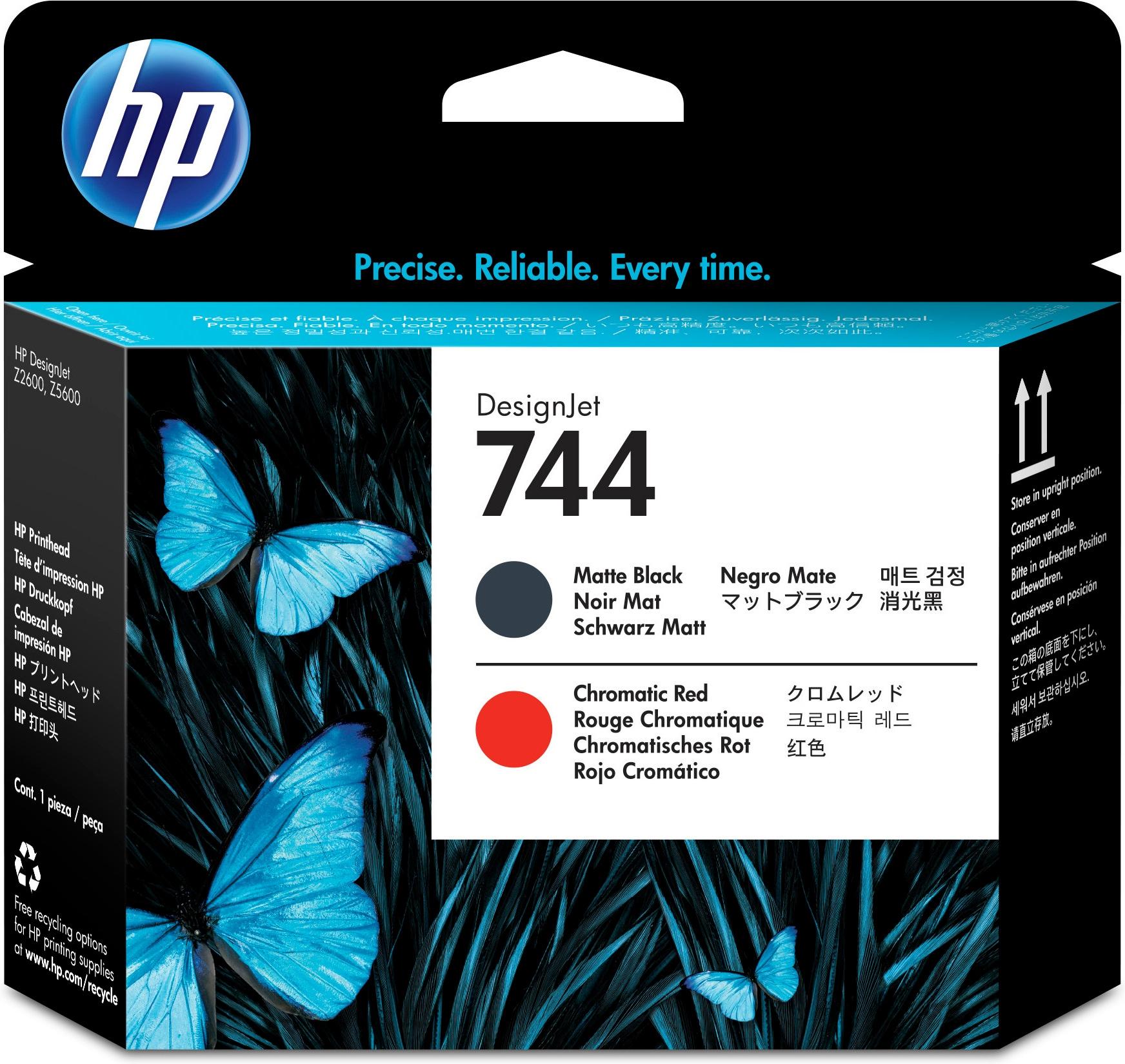 Hewlett Packard (HP) HP Ink / 744 Matte Juodas + Raudona Printhead (F9J88A)