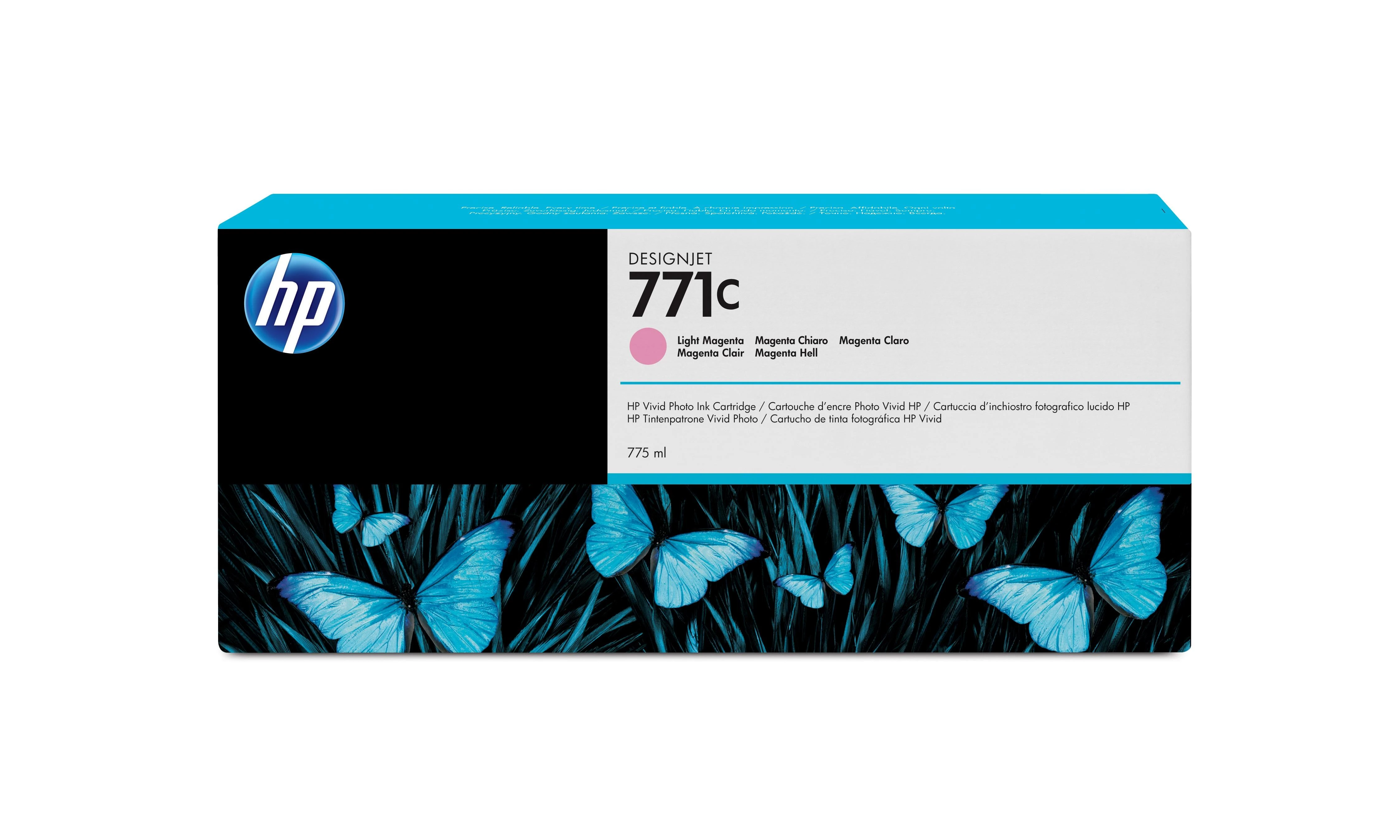 Hewlett Packard (HP) HP 771C šviesiai purpurinė rašalo kasetė, 775 ml, skirta HP Designjet Z6200, Z6600, Z6800