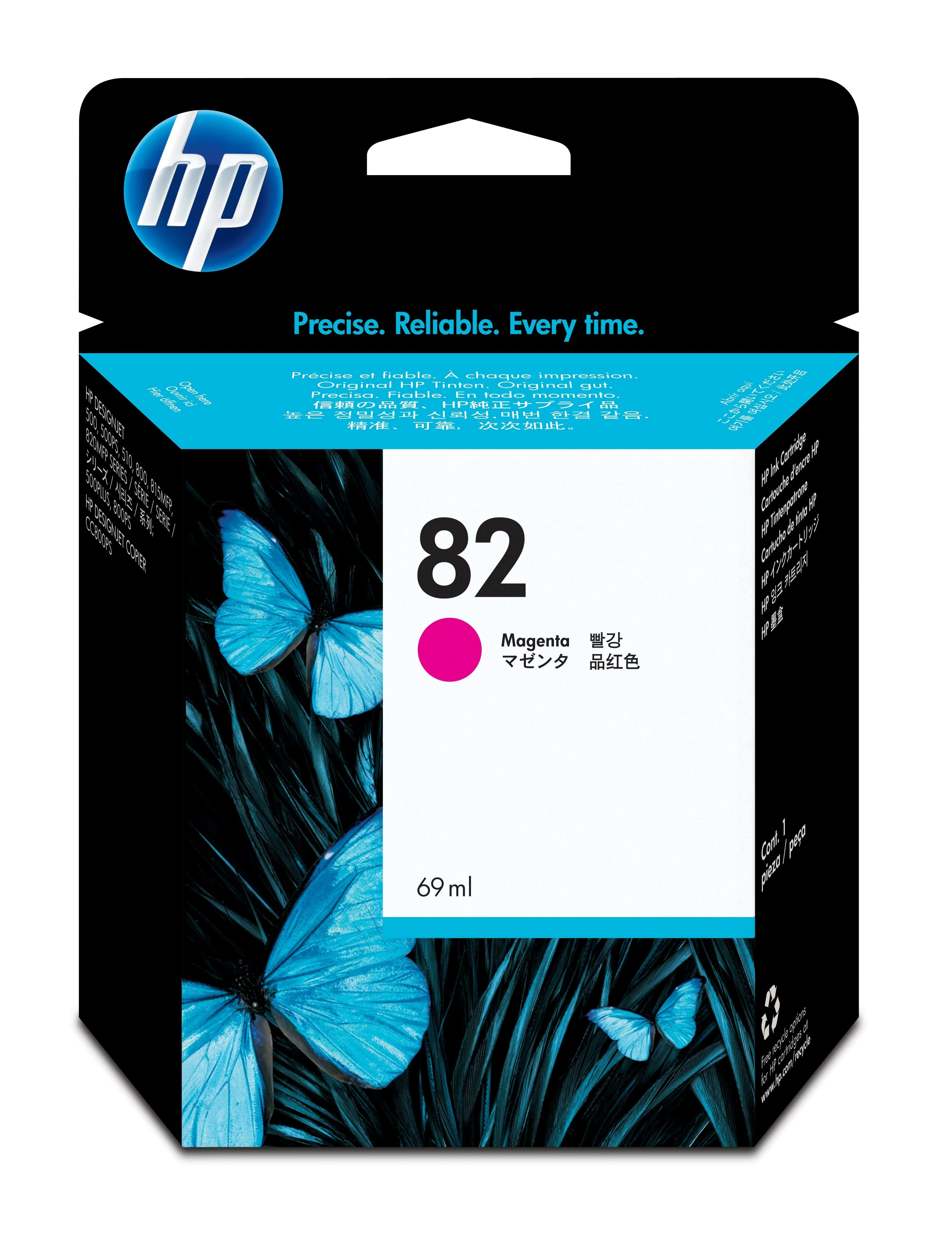 Hewlett Packard (HP) HP Nr.82 Rašalo krepšelis. Magenta (69 ml)