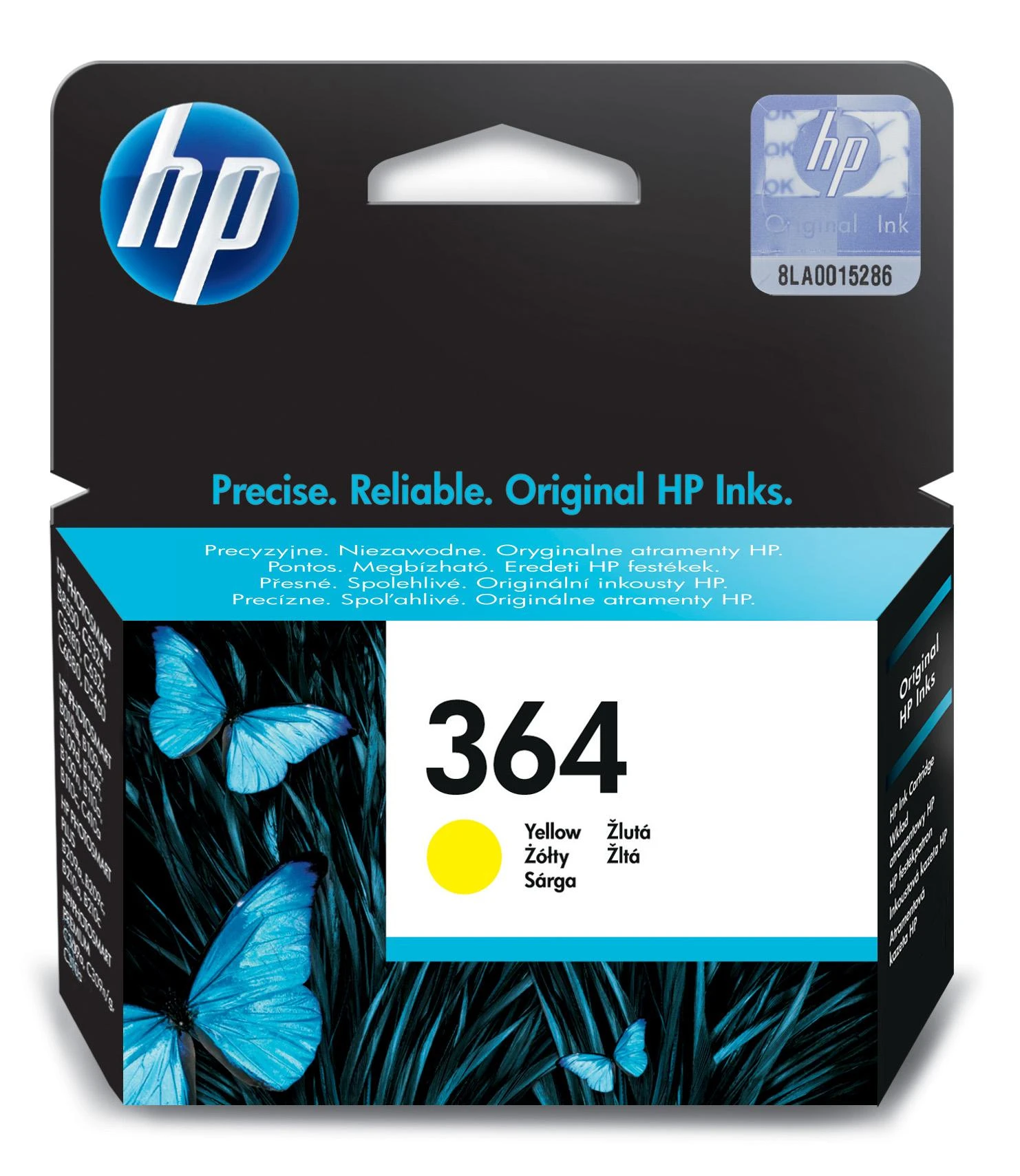 Hewlett Packard (HP) HP 364 rašalo geltona Vivera lizdinė plokštelė Photosmart C5380 C6380 D5460 B8550