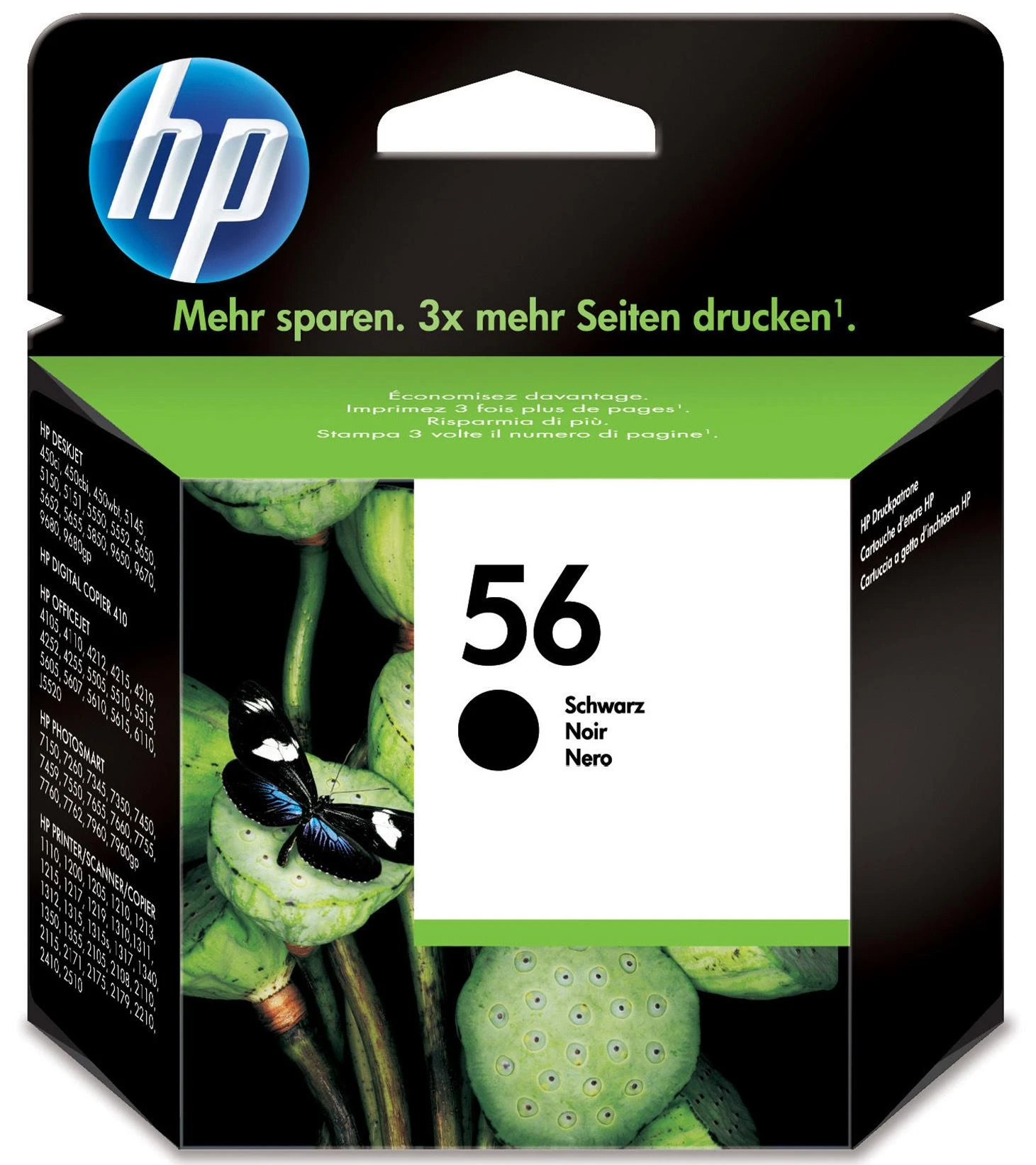 Hewlett Packard (HP) Rašalo kasetė HP C6656A (Nr.56), JUODA