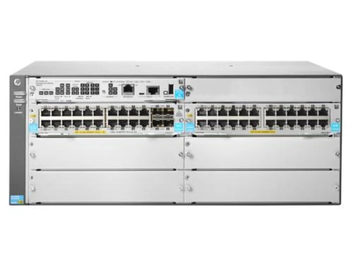 Šakotuvas Hewlett Packard (HP) HP Enterprise 5406R 44GT PoE+ ir 4 prievadų SFP+ (be PSU) v3 zl2 – Tvarkomas – L3 – Gigabit Ethernet (10/100/1000) – Maitinimas per Ethernet (PoE) – Tvirtinimas ant stovo – 4U