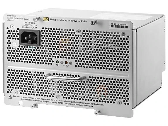 Šakotuvas Hewlett Packard (HP) HP Enterprise J9829A – Maitinimo šaltinis – Aruba 5400R zl2 – 1100 W – 110 – 240 V – 50/60 Hz – 189,2 mm